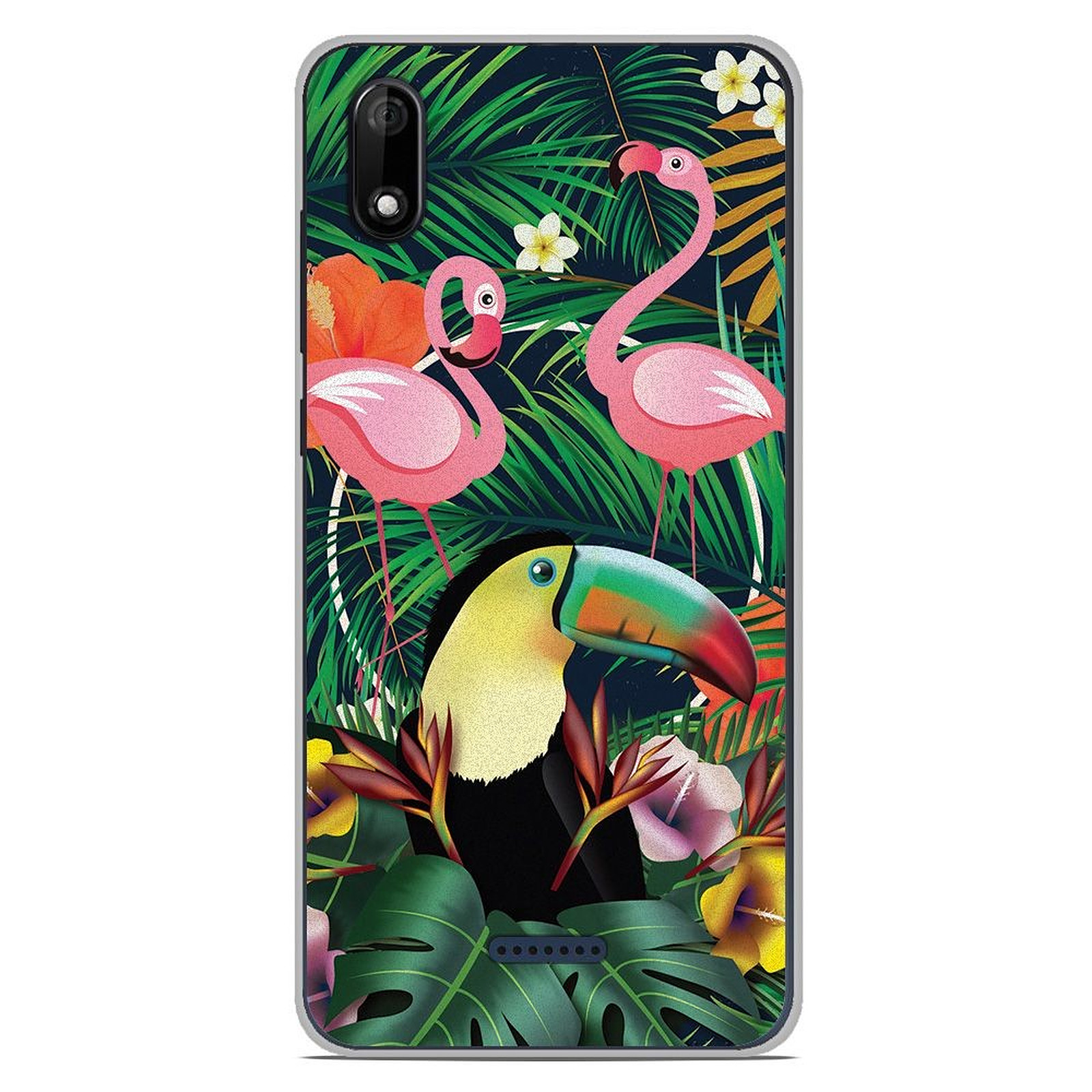 1001 Coques Coque silicone gel Wiko Y60 motif Tropical Toucan - Coque telephone 1001Coques