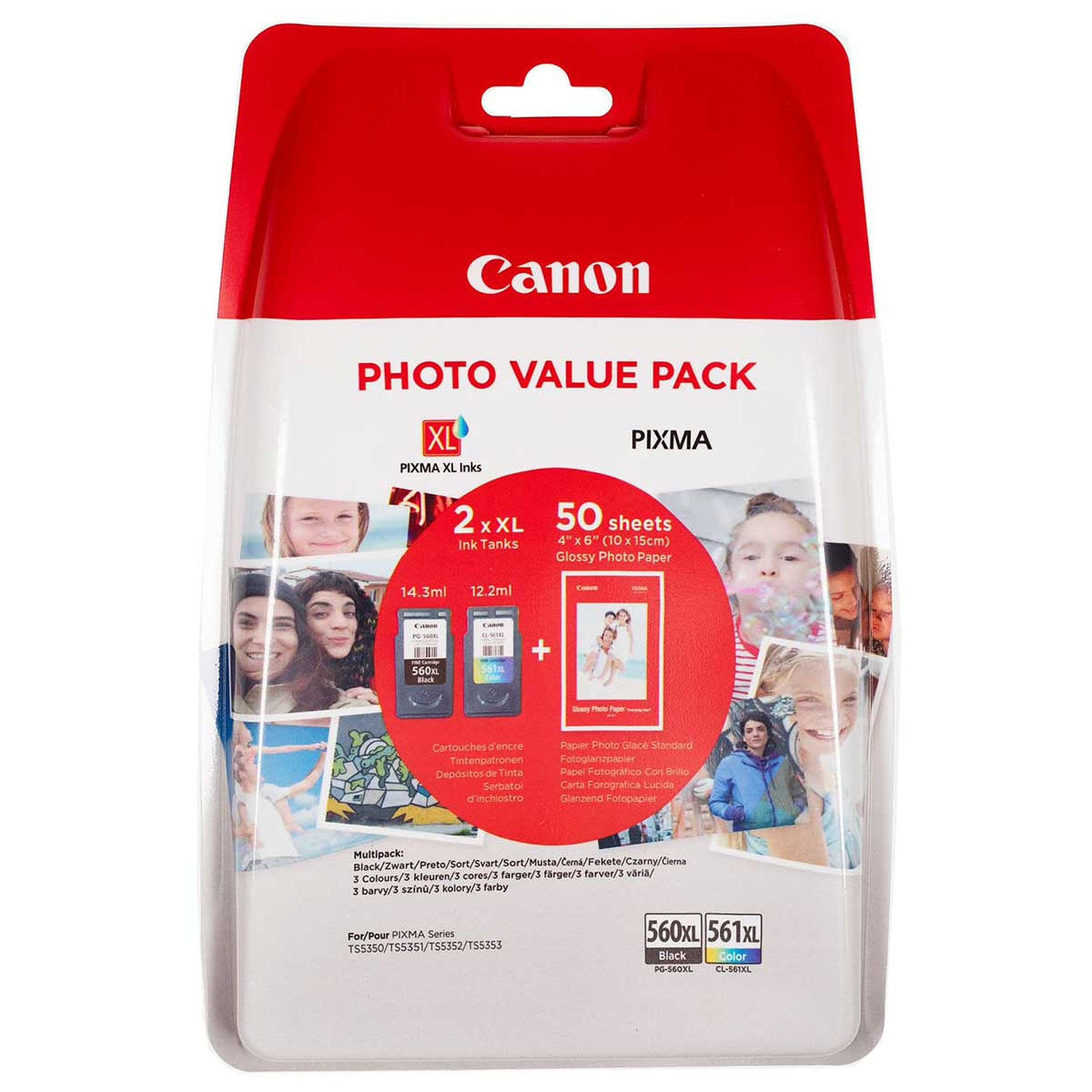 Canon PG-560XL/CL-561XL Photo Value Pack - Cartouche imprimante Canon
