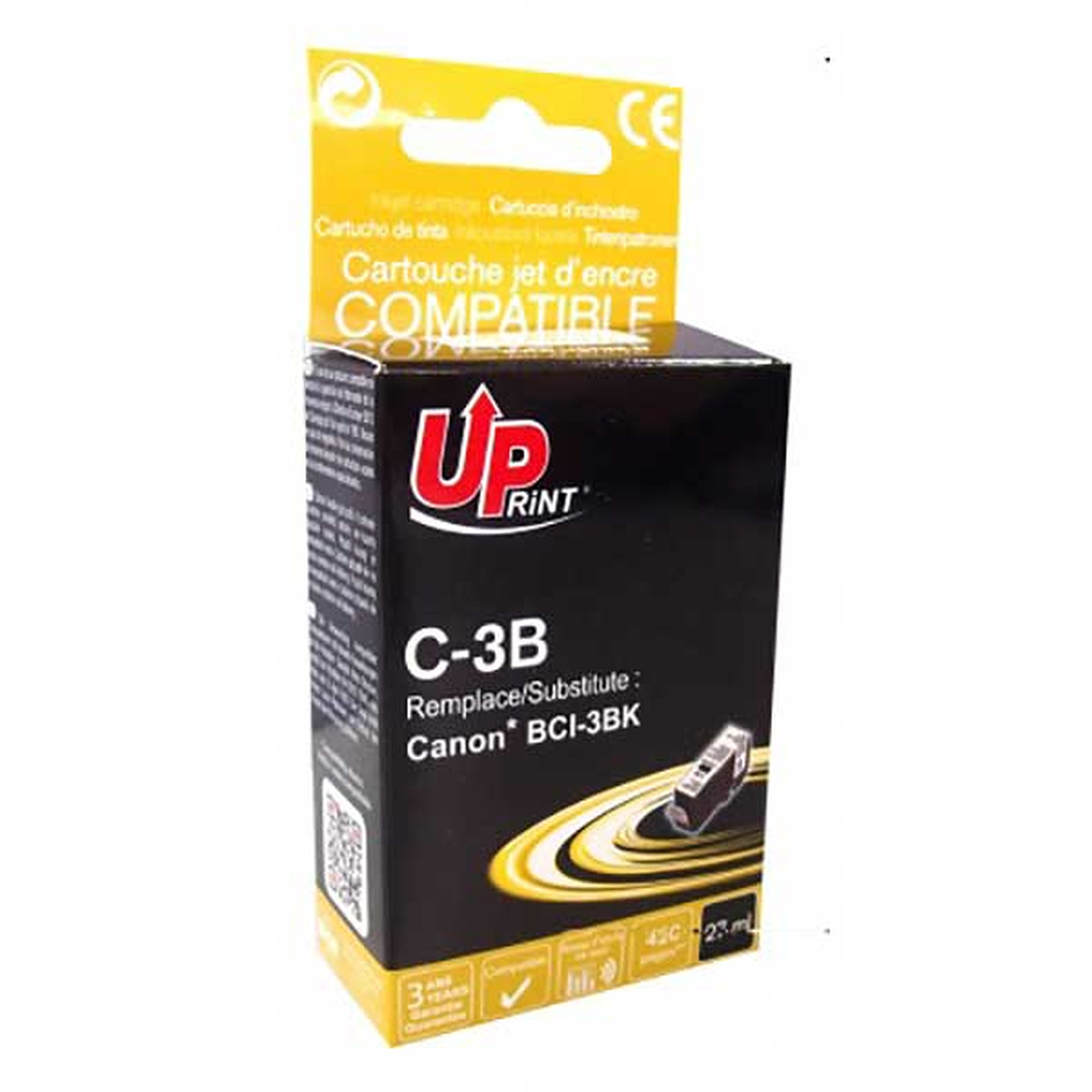 UPrint C-3B BK (Noir) - Cartouche imprimante UPrint