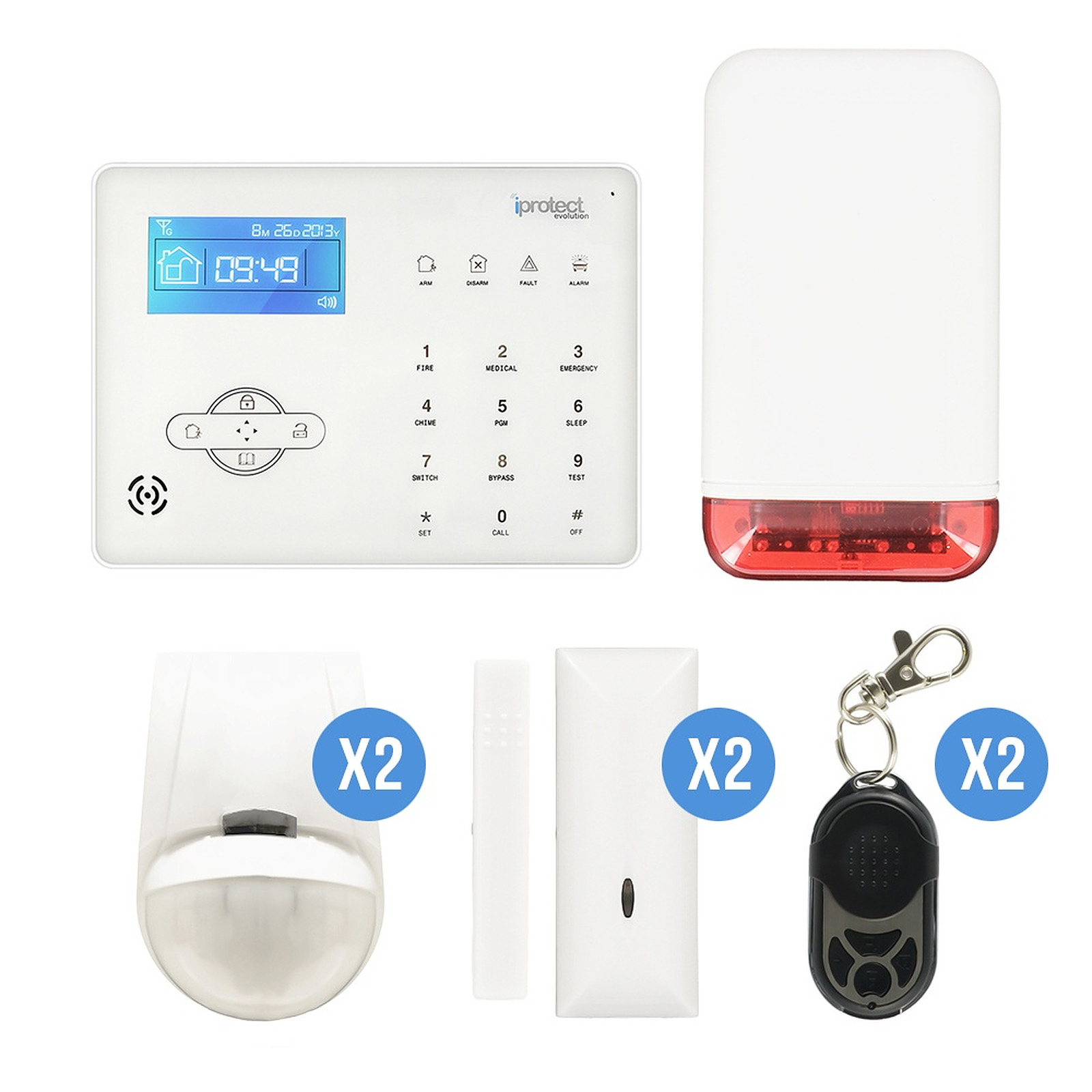 Iprotect - Kit Alarme RTC 06 avec sirène autonome - Kit alarme iprotect