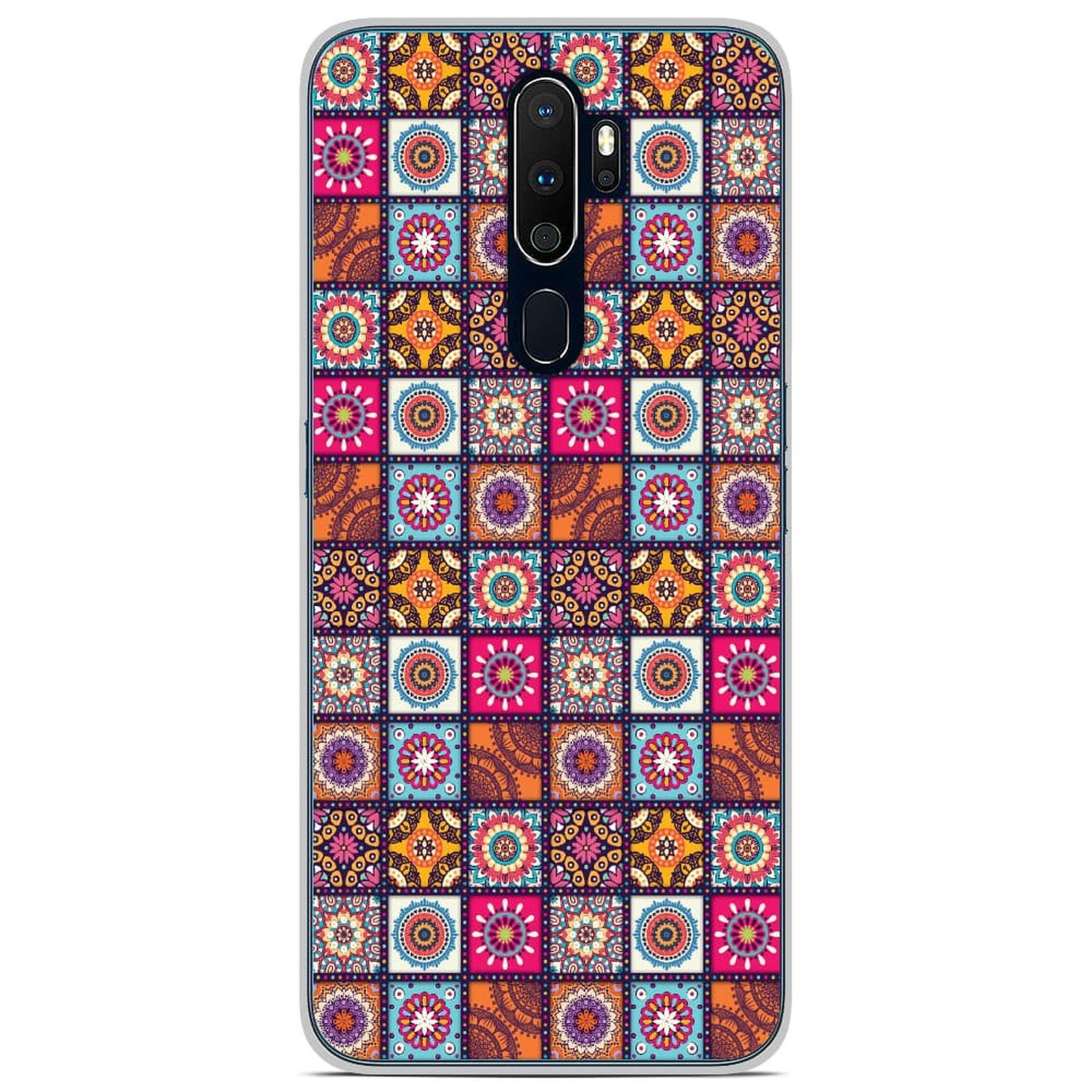 1001 Coques Coque silicone gel Oppo A5 2020 motif Patchwork Mandala - Coque telephone 1001Coques