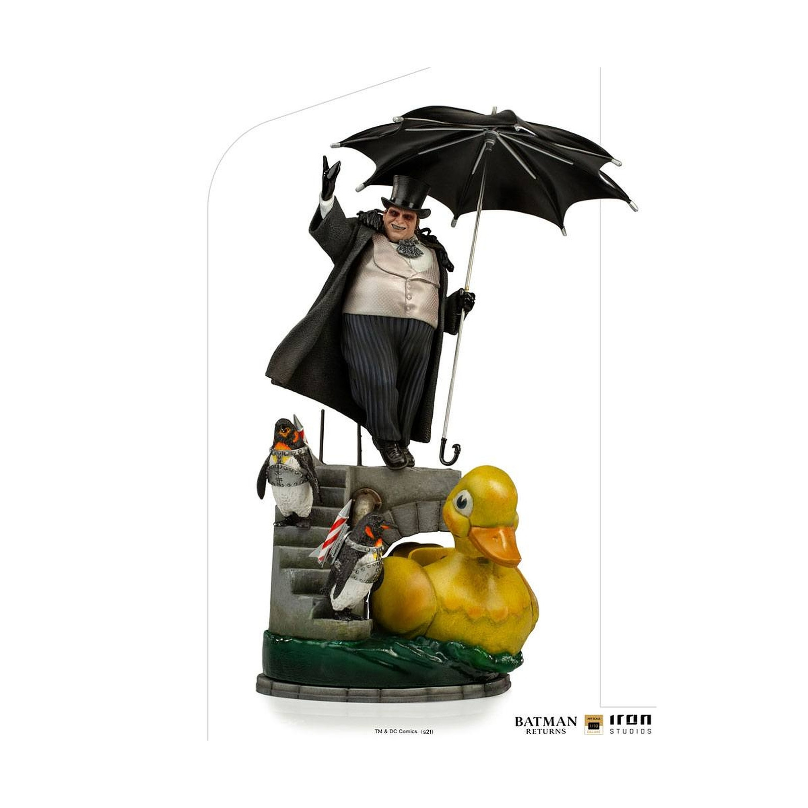 Batman : Le Defi - Statuette Deluxe Art Scale 1/10 Penguin 33 cm - Figurines Iron Studios