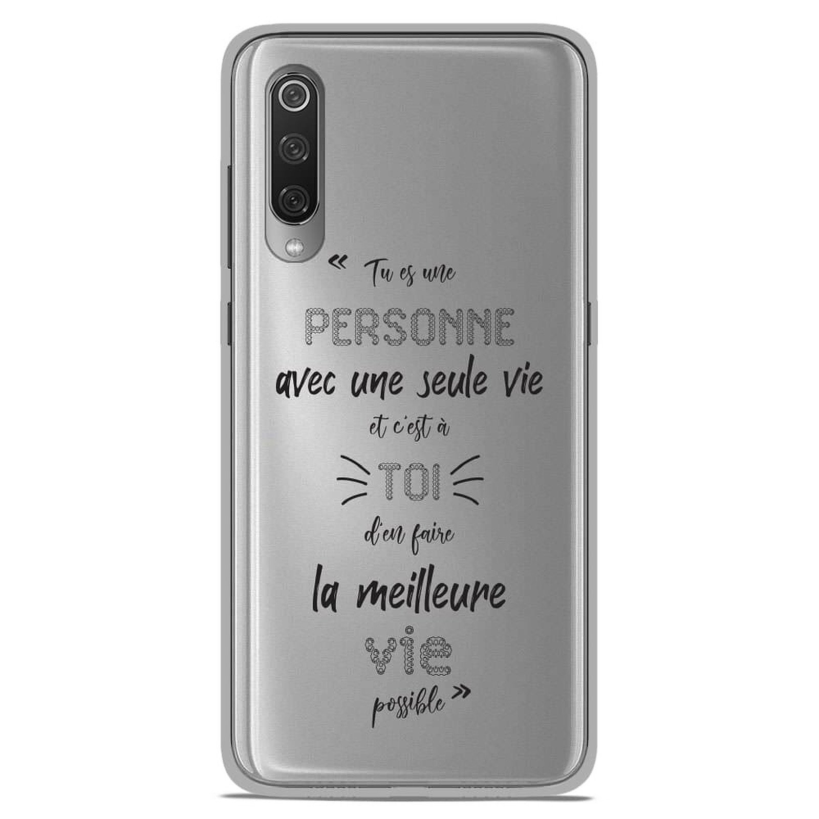 1001 Coques Coque silicone gel Xiaomi Mi 9 / Mi 9 Pro motif Une Seule Vie - Coque telephone 1001Coques