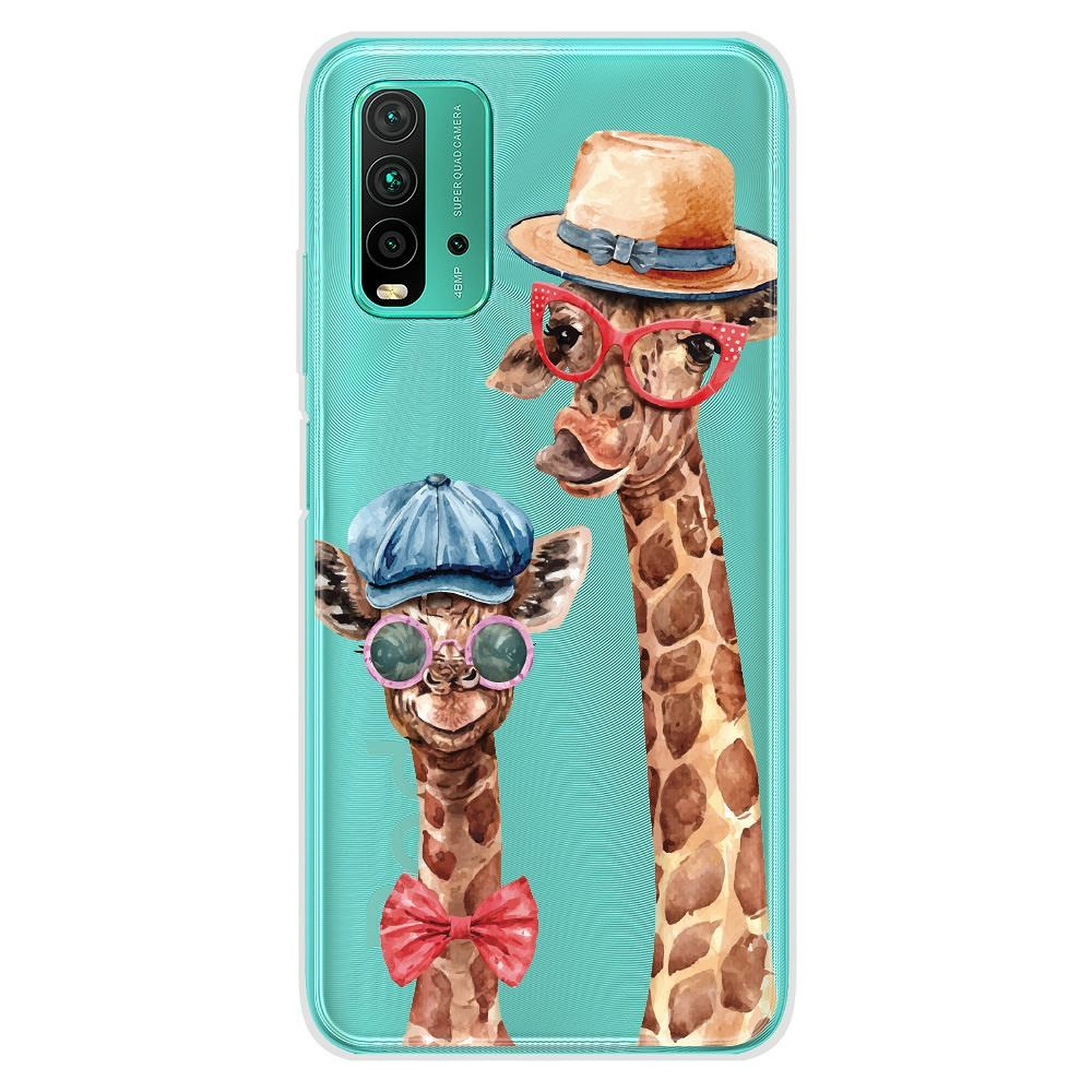 1001 Coques Coque silicone gel Xiaomi Redmi 9T motif Funny Girafe - Coque telephone 1001Coques