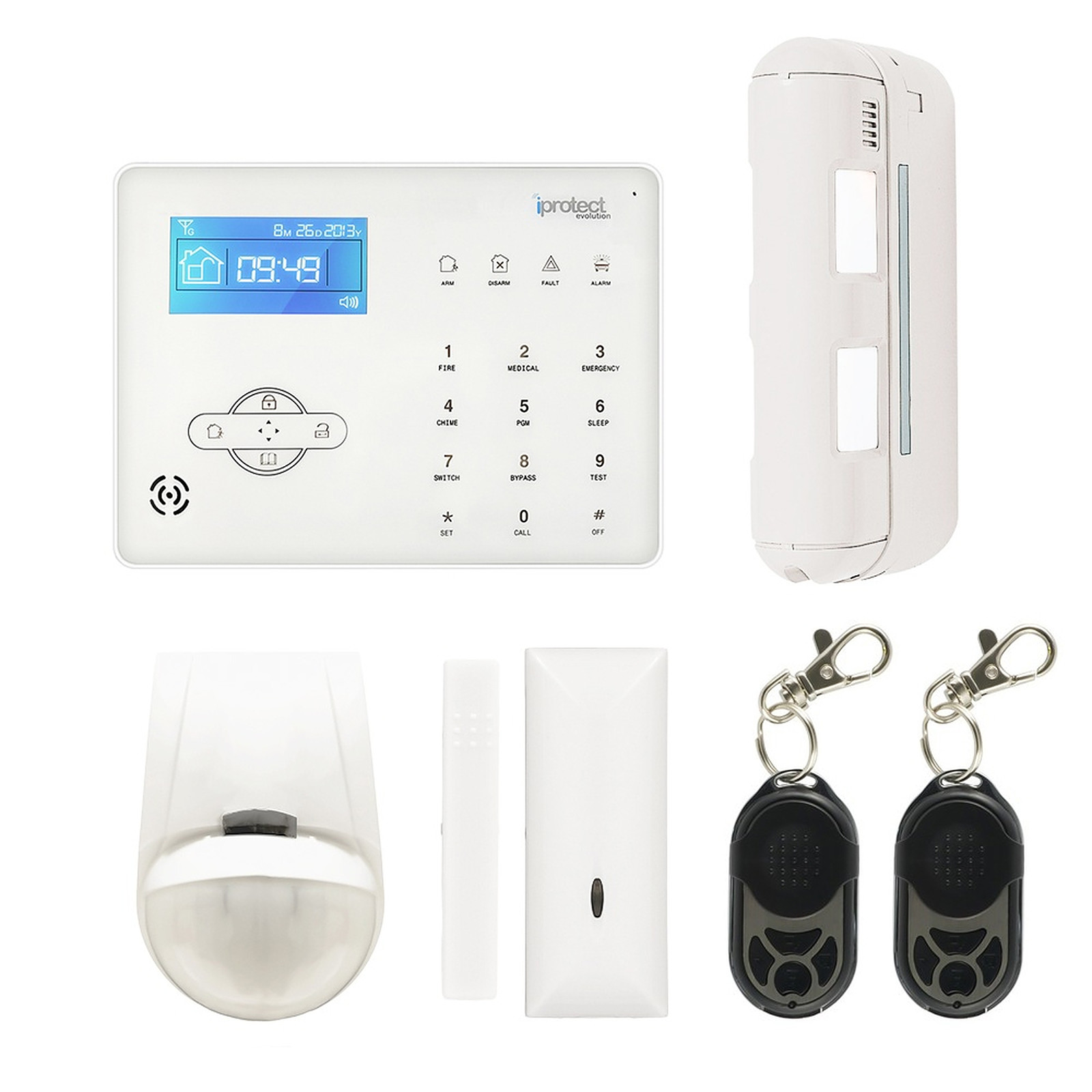 Iprotect Pack Alarme IPE-01GSM-OPTEX-BX-80NR-NOC1 - Kit alarme iprotect