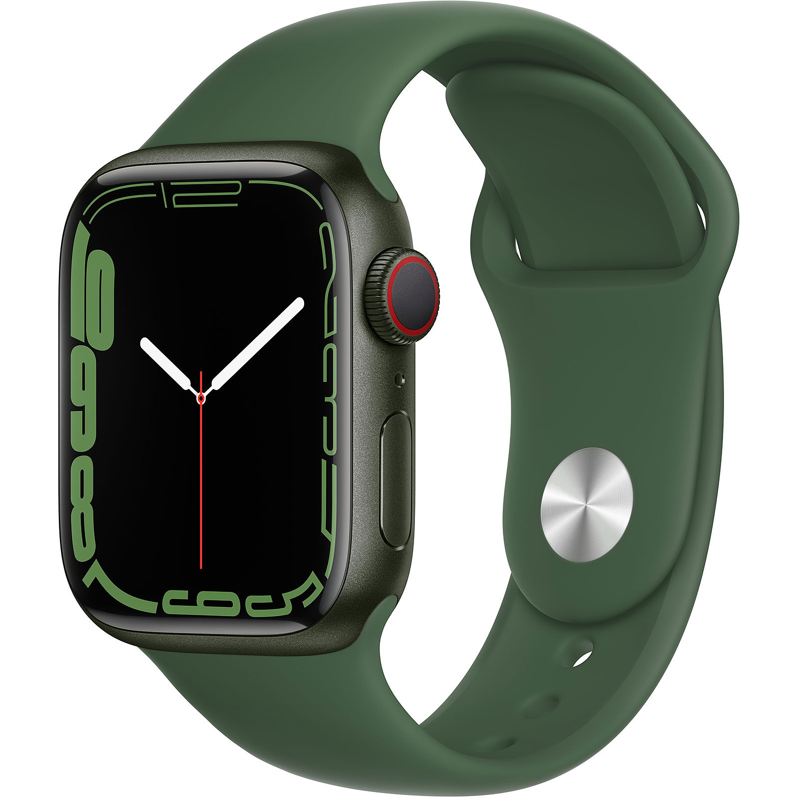 Apple Watch Series 7 GPS + Cellular Aluminium Green Sport Band 41 mm - Montre connectee Apple