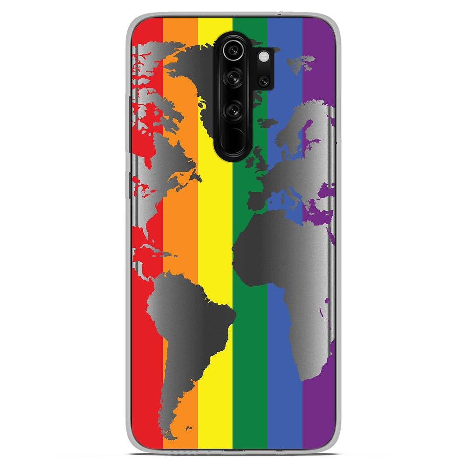 1001 Coques Coque silicone gel Xiaomi Redmi Note 8 Pro motif Map LGBT - Coque telephone 1001Coques