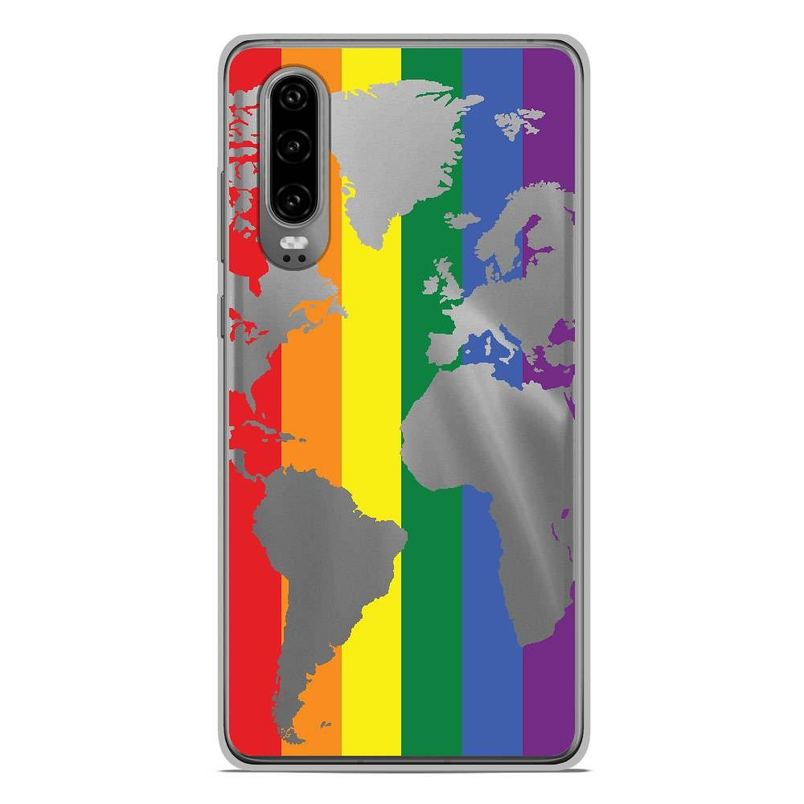 1001 Coques Coque silicone gel Huawei P30 motif Map LGBT - Coque telephone 1001Coques