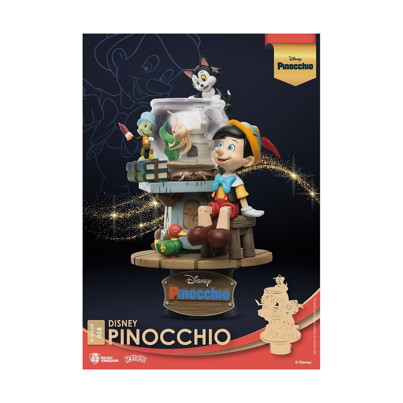 Disney Classic Animation Series - Diorama D-Stage Pinocchio 15 cm - Figurines Beast Kingdom Toys