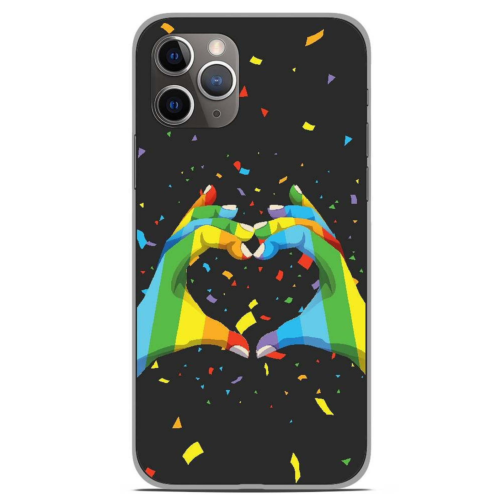 1001 Coques Coque silicone gel Apple iPhone 11 Pro motif LGBT - Coque telephone 1001Coques