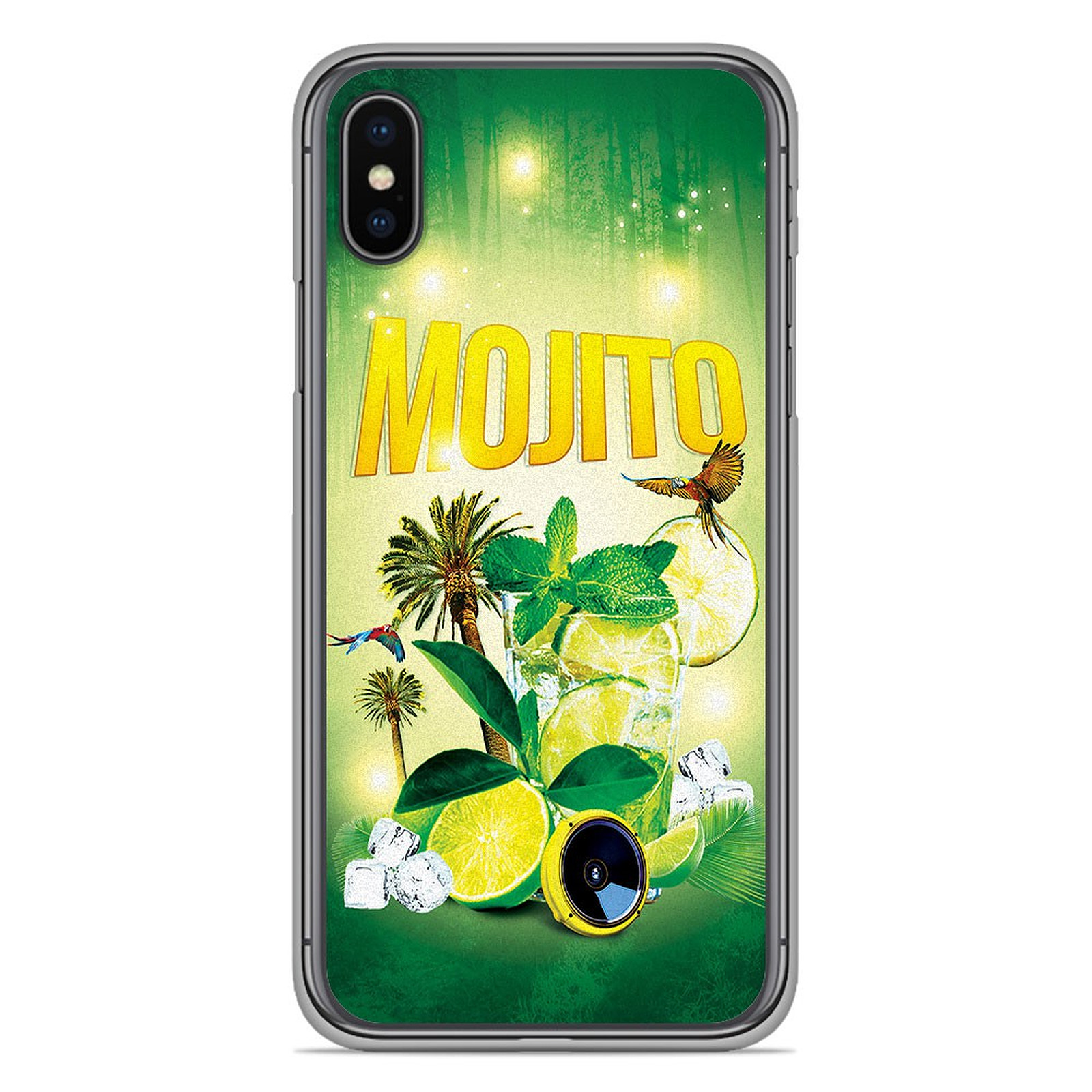 1001 Coques Coque silicone gel Apple iPhone X / XS motif Mojito Foret - Coque telephone 1001Coques