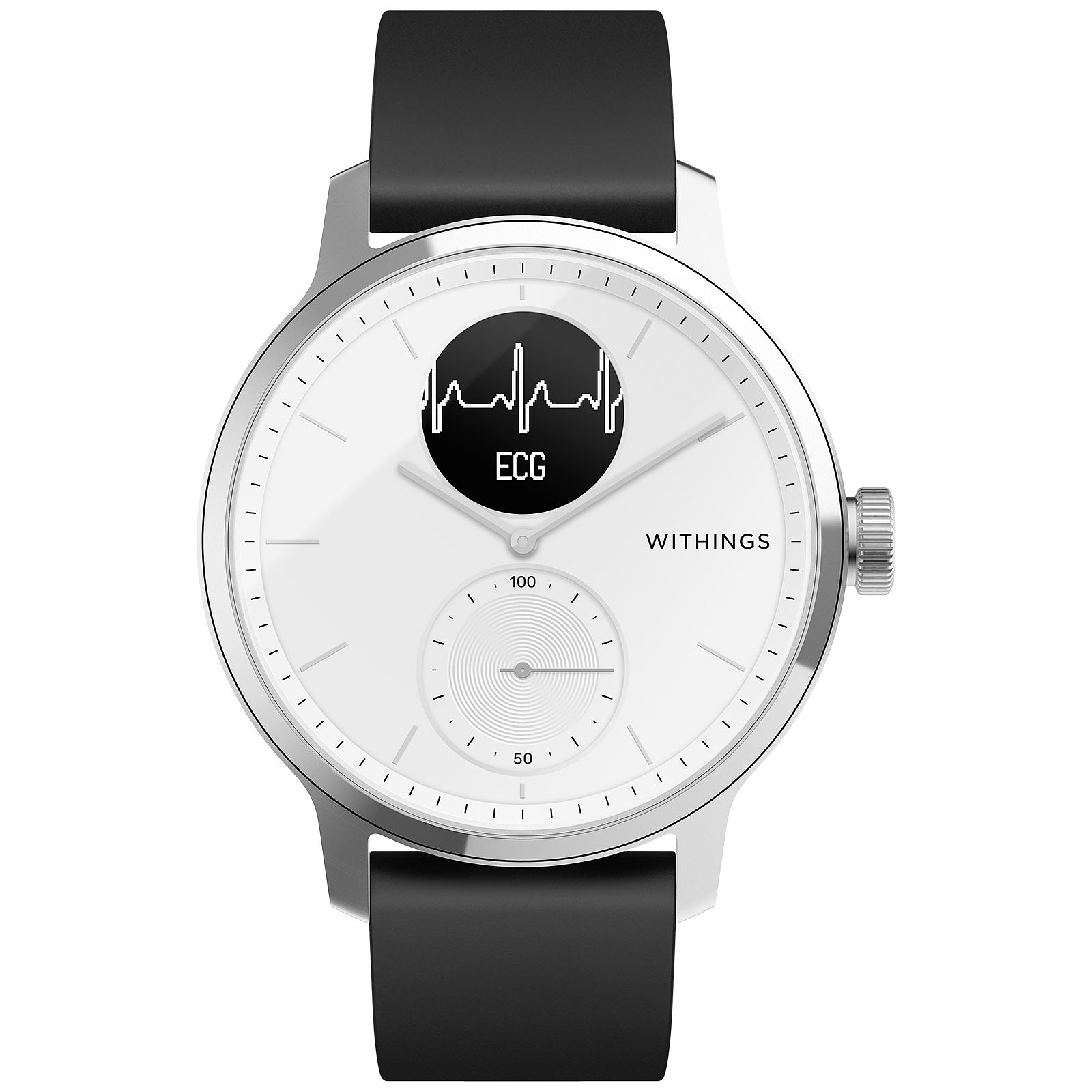 Withings ScanWatch (42 mm / Blanc) - Montre connectee Withings