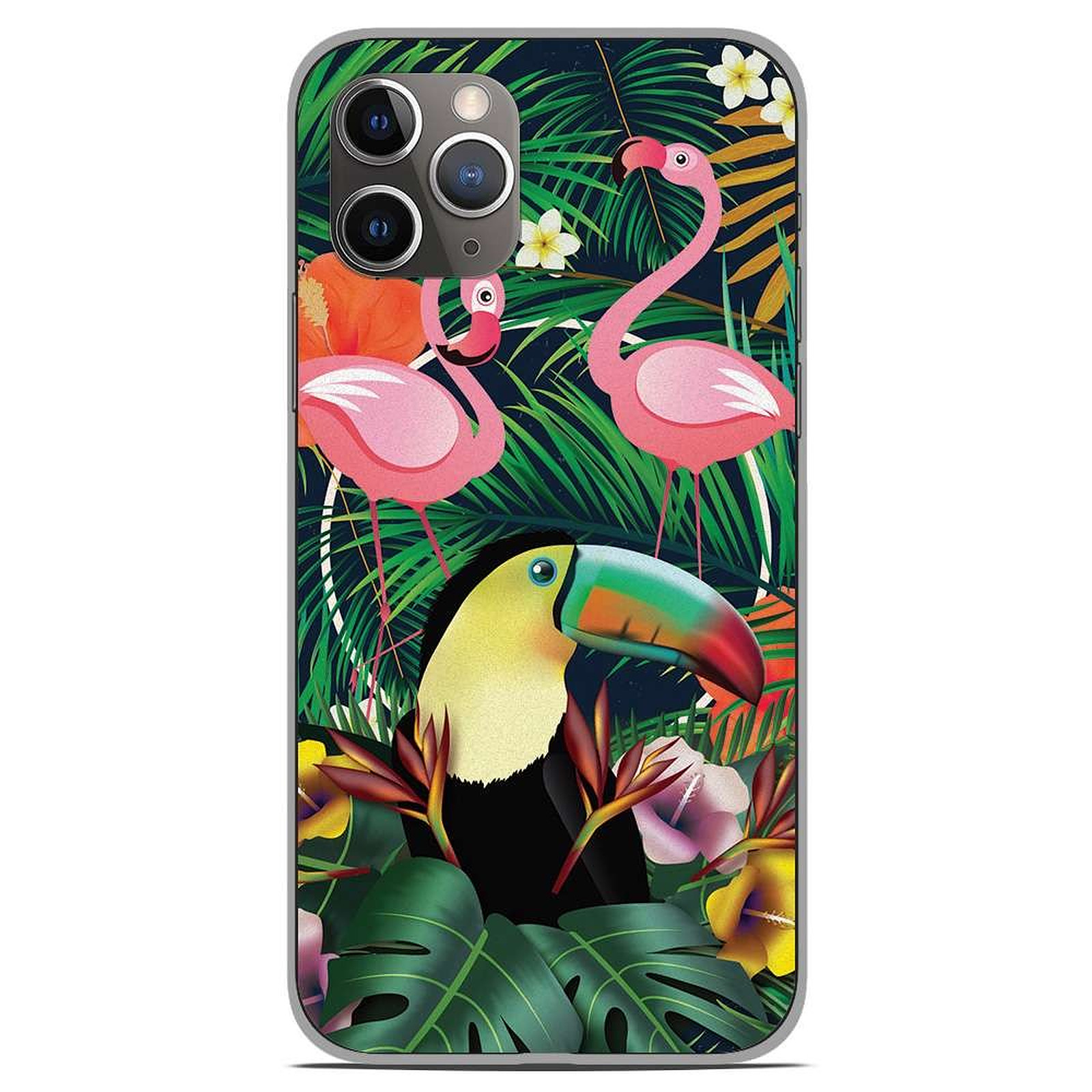 1001 Coques Coque silicone gel Apple iPhone 11 Pro motif Tropical Toucan - Coque telephone 1001Coques