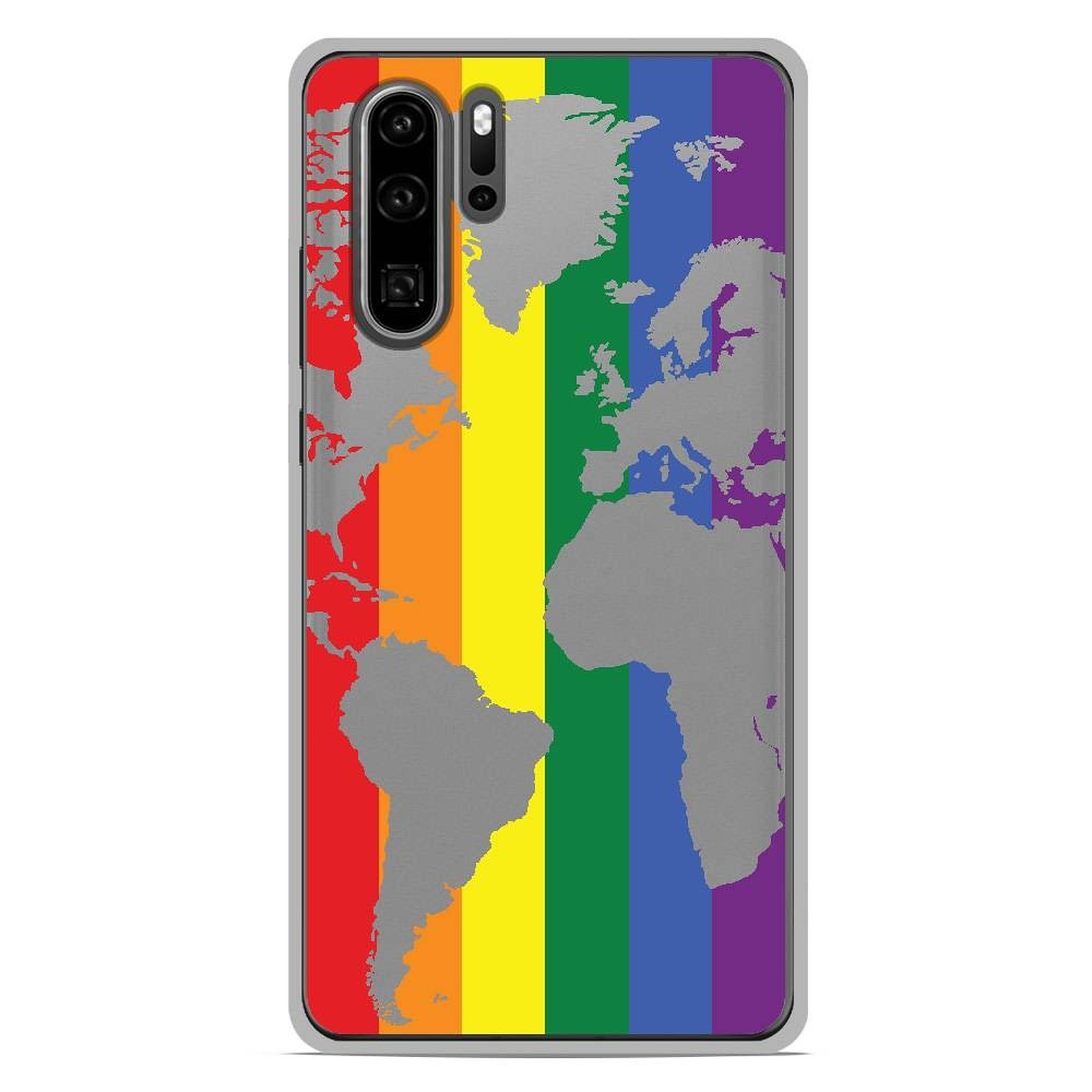1001 Coques Coque silicone gel Huawei P30 Pro motif Map LGBT - Coque telephone 1001Coques