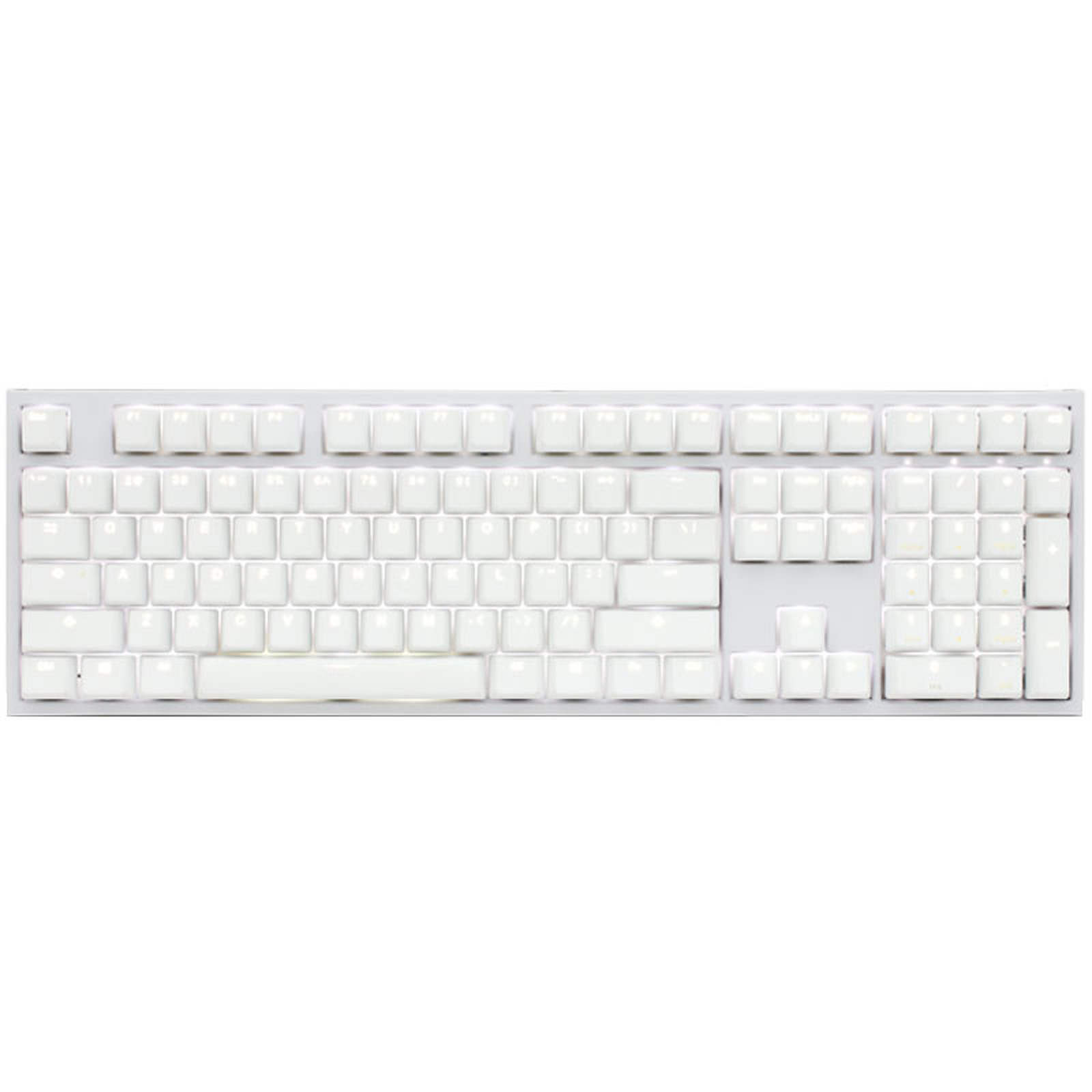 Ducky Channel One 2 Backlit (coloris blanc - Cherry MX Red - LEDs blanches) - Clavier PC Ducky Channel