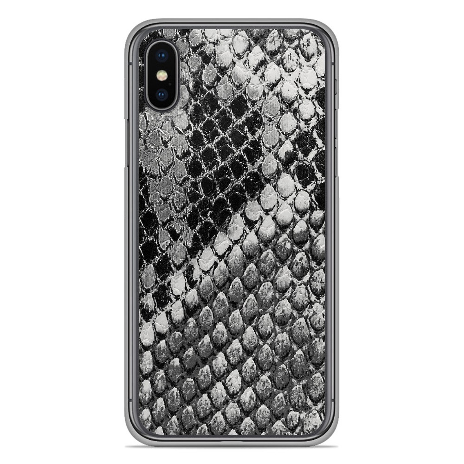 1001 Coques Coque silicone gel Apple iPhone X motif Texture Python - Coque telephone 1001Coques