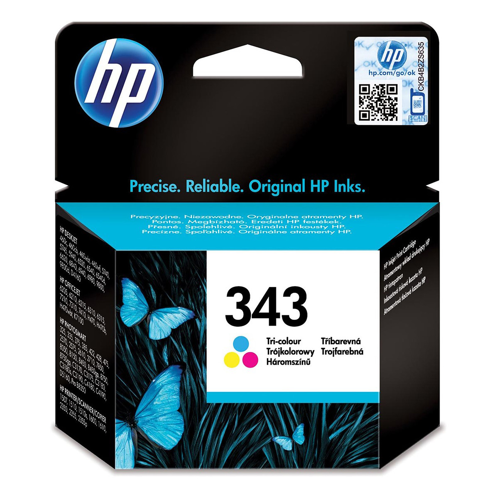 HP 343 (C8766EE) - Cyan, Magenta et Jaune - Cartouche imprimante HP