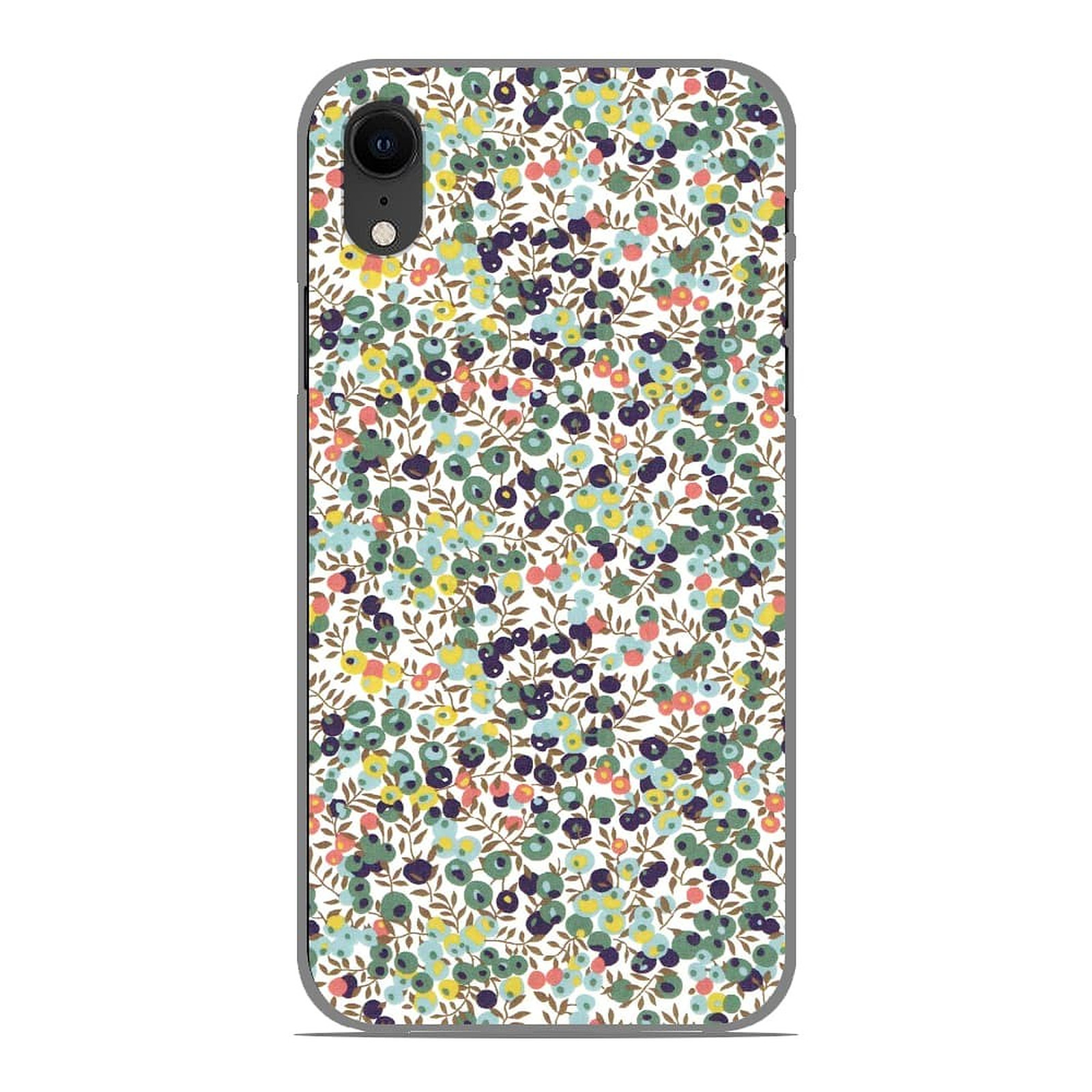 1001 Coques Coque silicone gel Apple iPhone XR motif Liberty Wiltshire Vert - Coque telephone 1001Coques