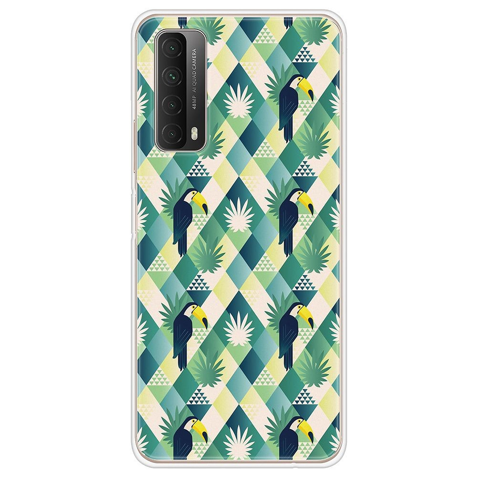 1001 Coques Coque silicone gel Huawei P Smart 2021 motif Toucan losange - Coque telephone 1001Coques