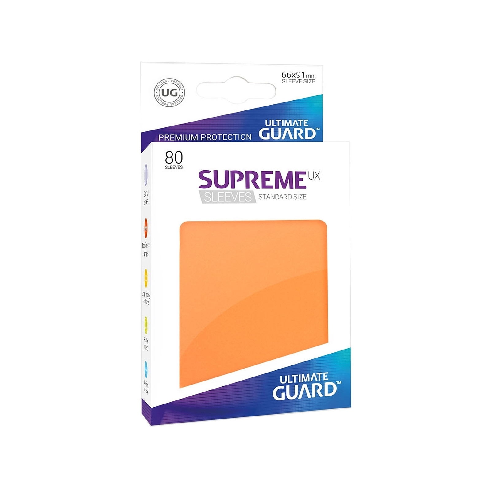 Ultimate Guard - 80 pochettes Supreme UX Sleeves taille standard Orange - Accessoire jeux Ultimate Guard