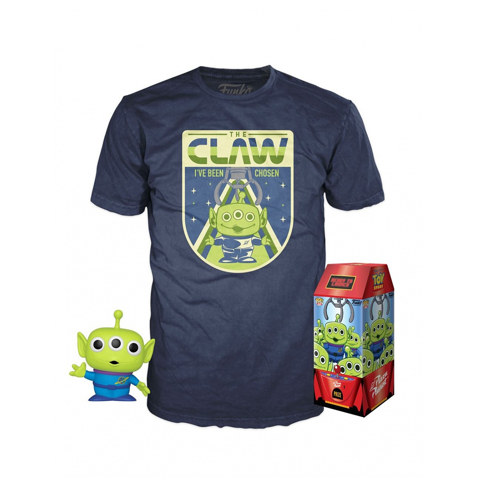 Toy Story - Set figurine et T-Shirt POP! & Tee The Claw heo Exclusive - Taille S - Figurines Funko