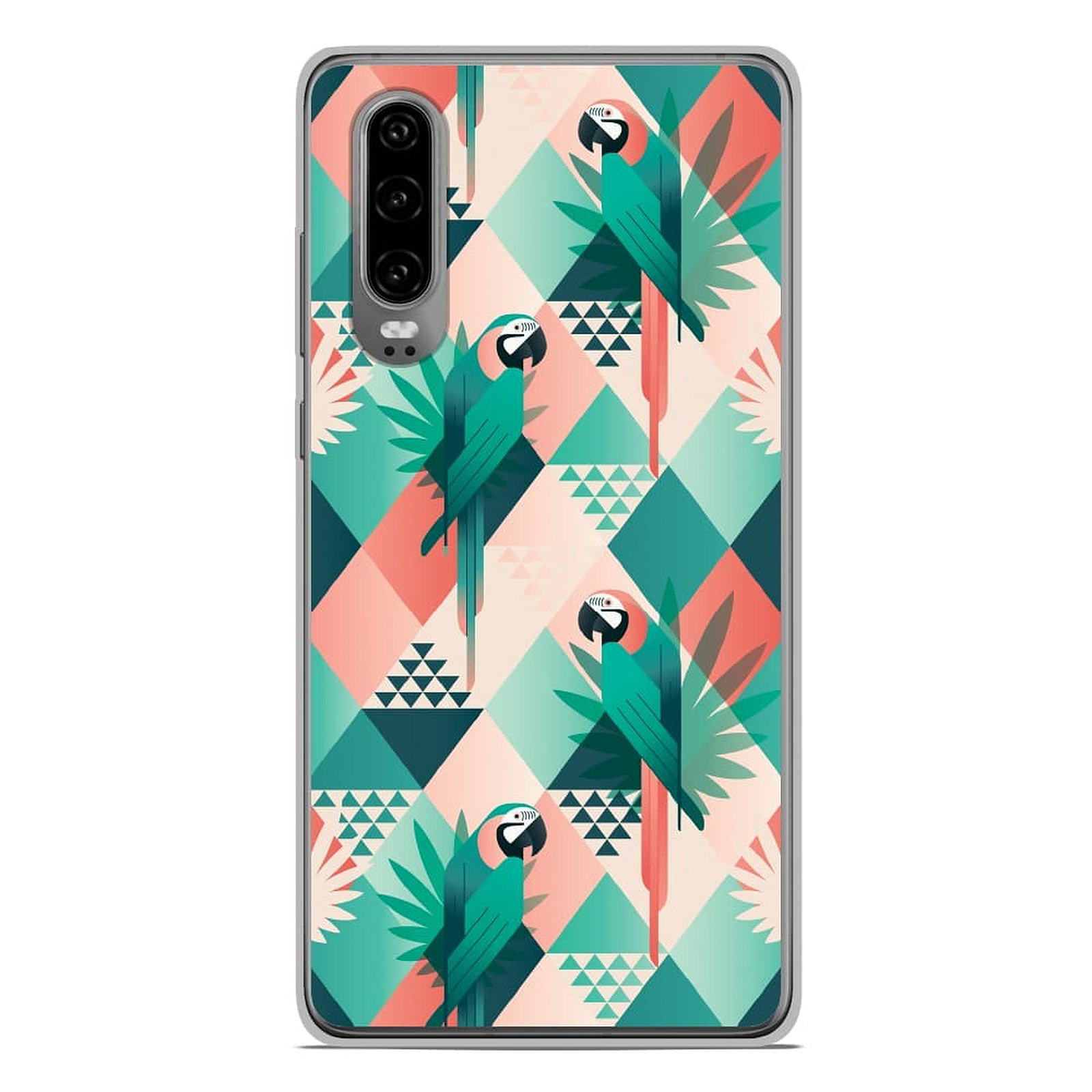 1001 Coques Coque silicone gel Huawei P30 motif Perroquet ge´ome´trique - Coque telephone 1001Coques