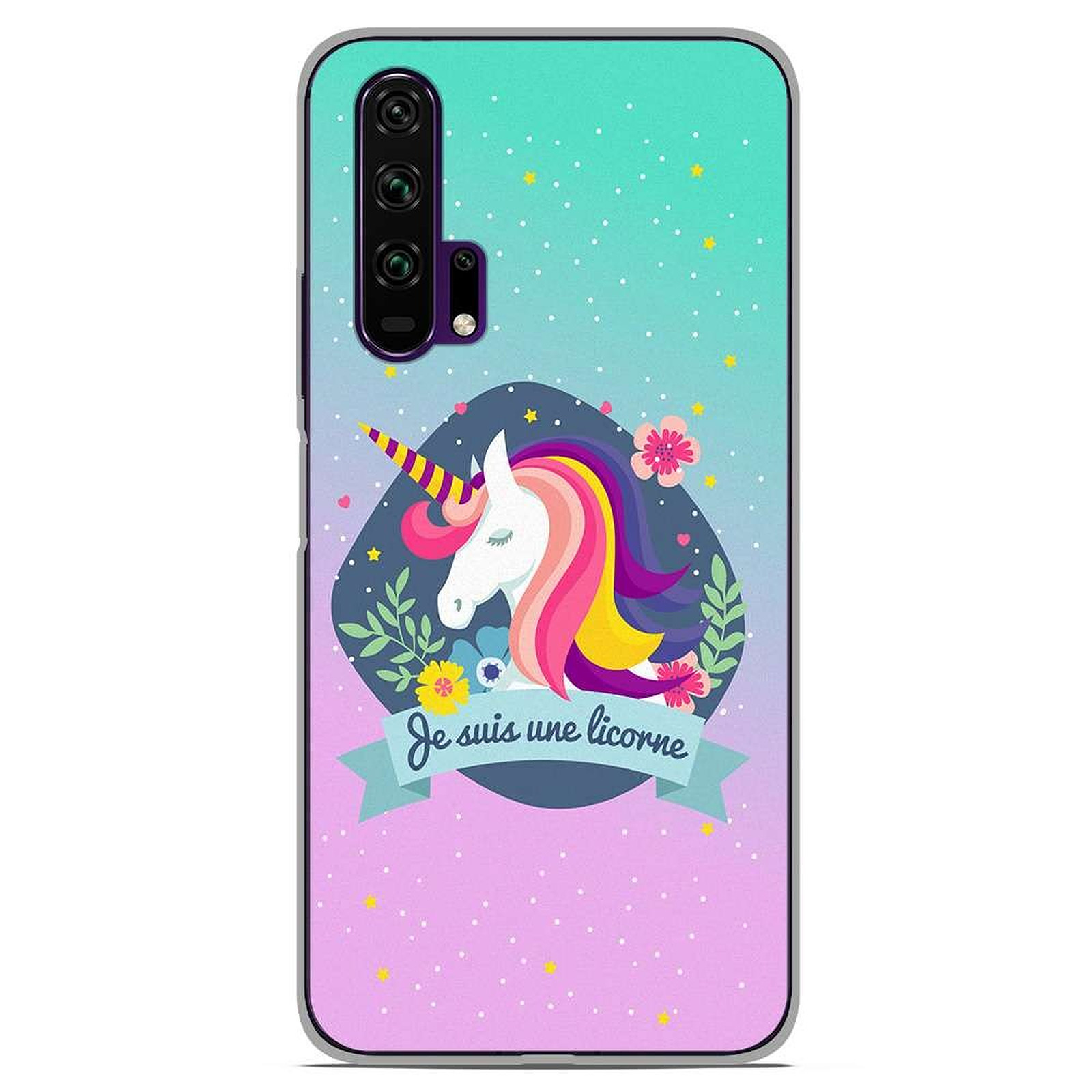 1001 Coques Coque silicone gel Huawei Honor 20 Pro motif Je suis une licorne - Coque telephone 1001Coques