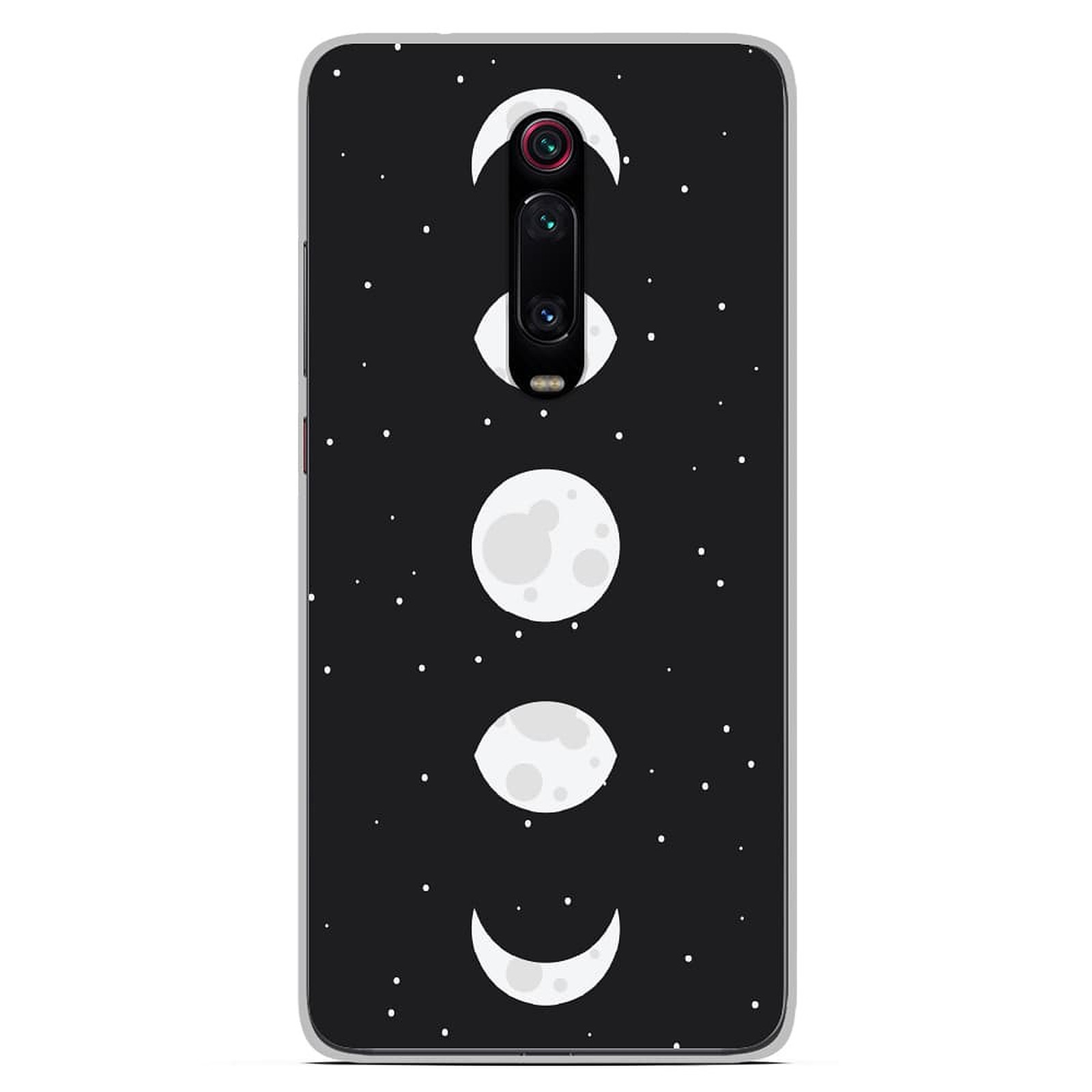 1001 Coques Coque silicone gel Xiaomi Mi 9T motif Phase de Lune - Coque telephone 1001Coques