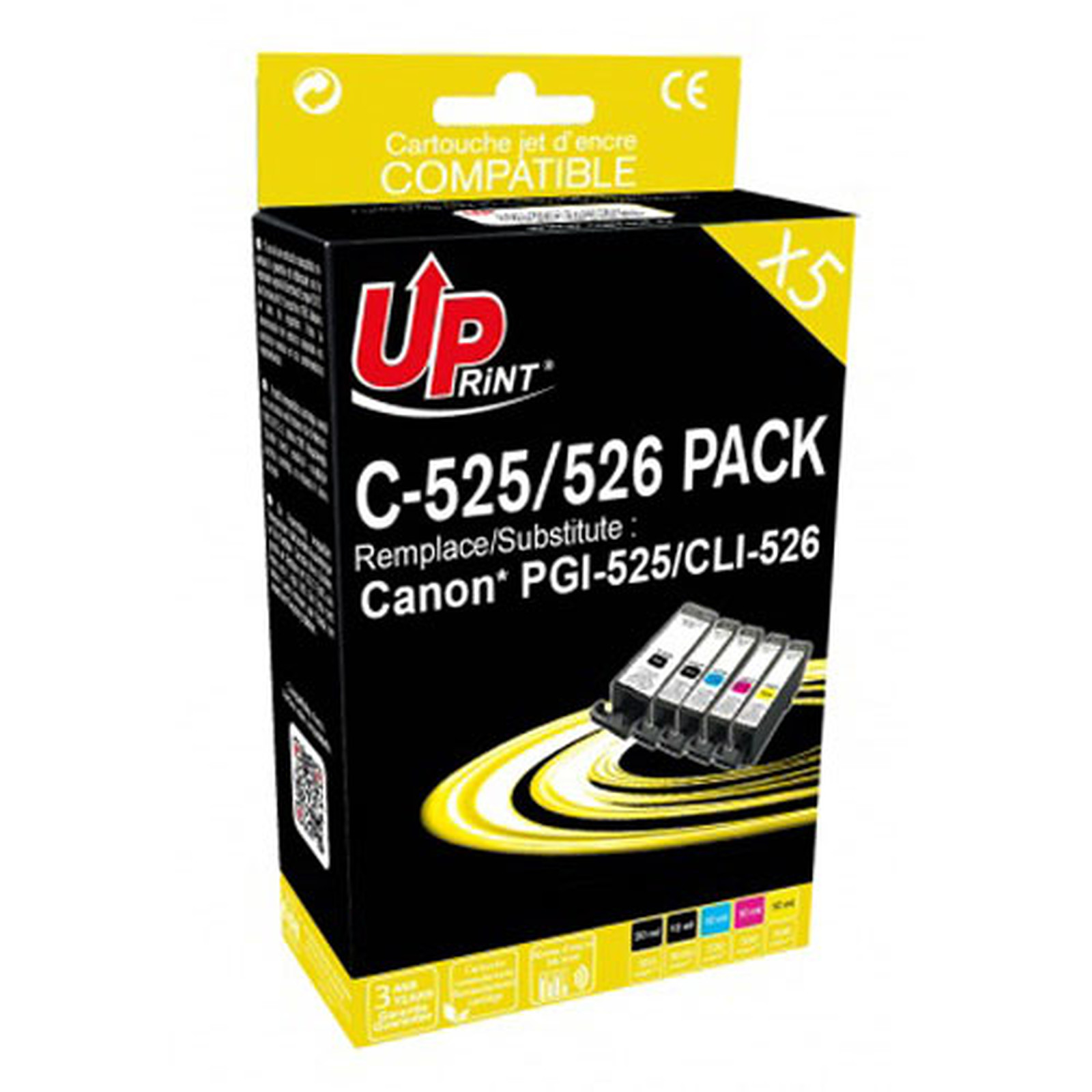 UPrint PGI-525/CLI-526 Pack 5 - Cartouche imprimante UPrint