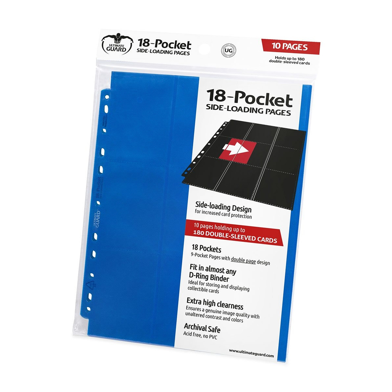 Ultimate Guard - Pages 18-Pocket Side-Loading Bleu (10) - Accessoire jeux Ultimate Guard