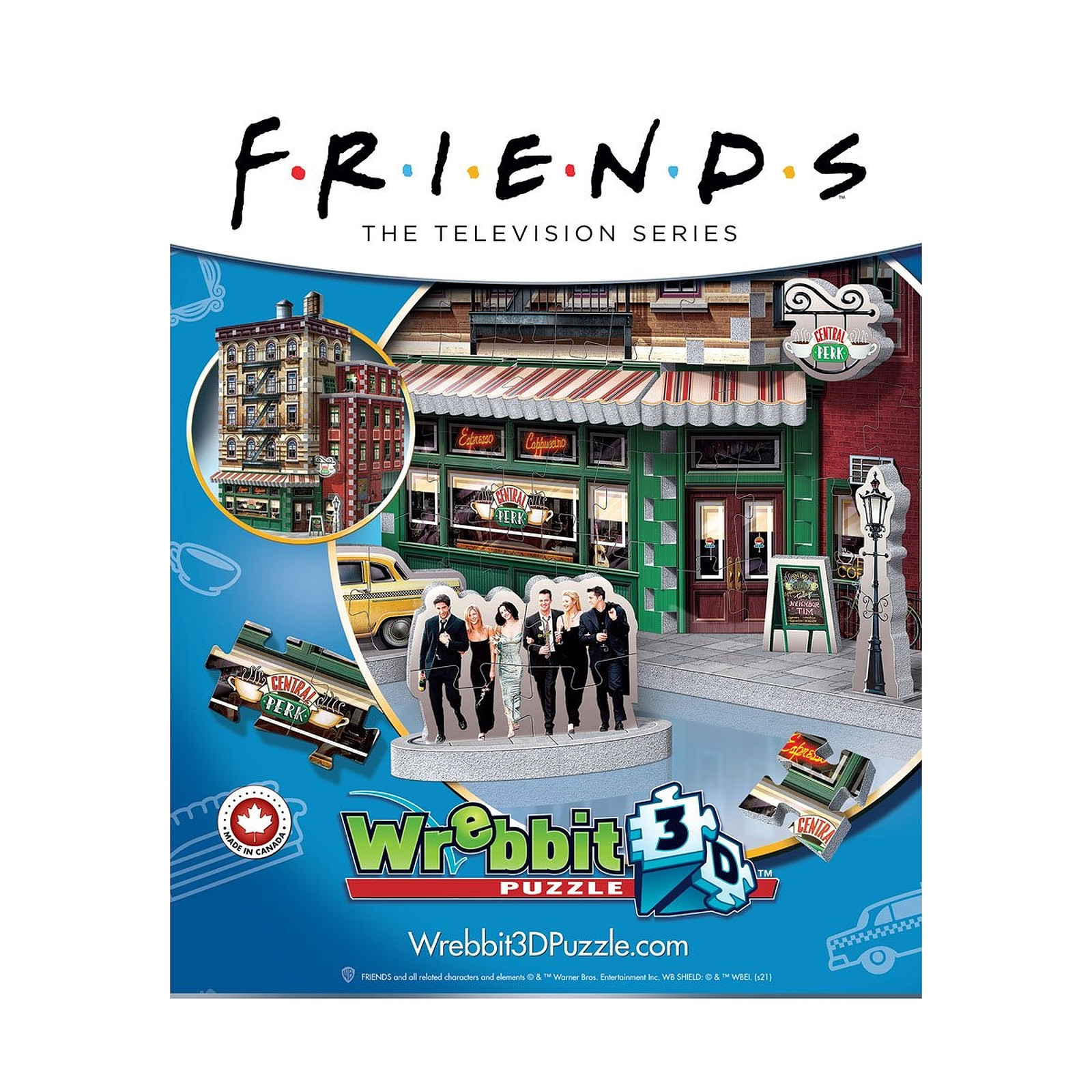 Friends - Puzzle 3D Central Perk (440 pièces) - Puzzle Wrebbit Puzzle