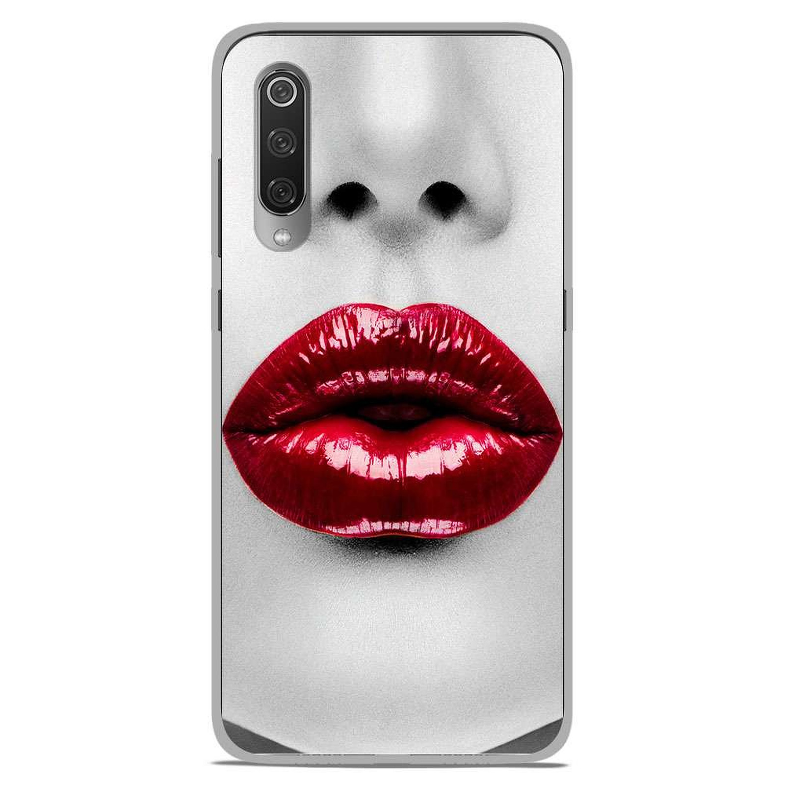 1001 Coques Coque silicone gel Xiaomi Mi 9 / Mi 9 Pro motif Lèvres Rouges - Coque telephone 1001Coques