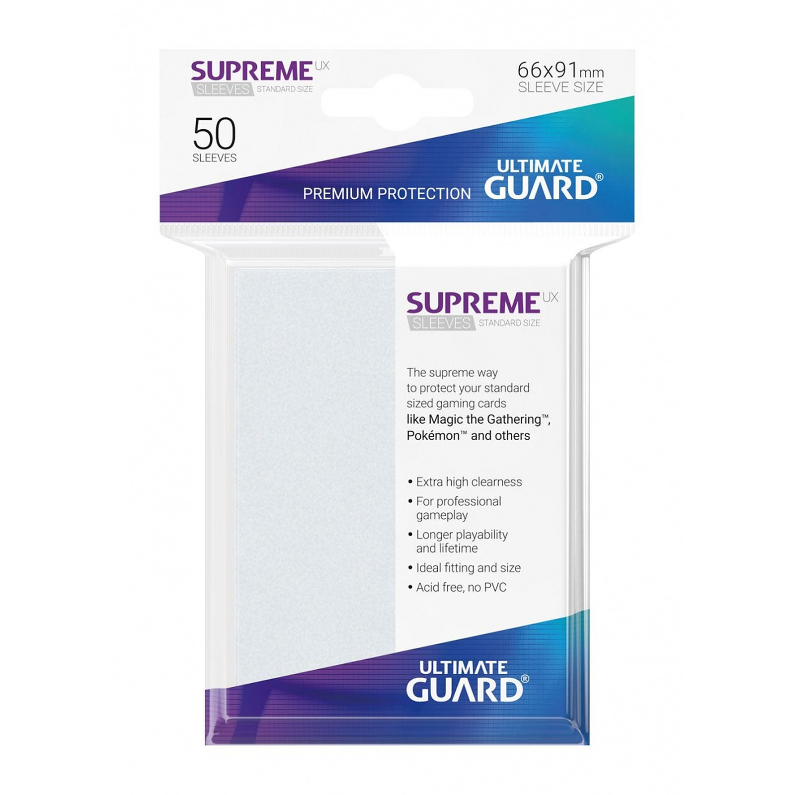 Ultimate Guard - 50 pochettes Supreme UX Sleeves taille standard Frosted - Accessoire jeux Ultimate Guard