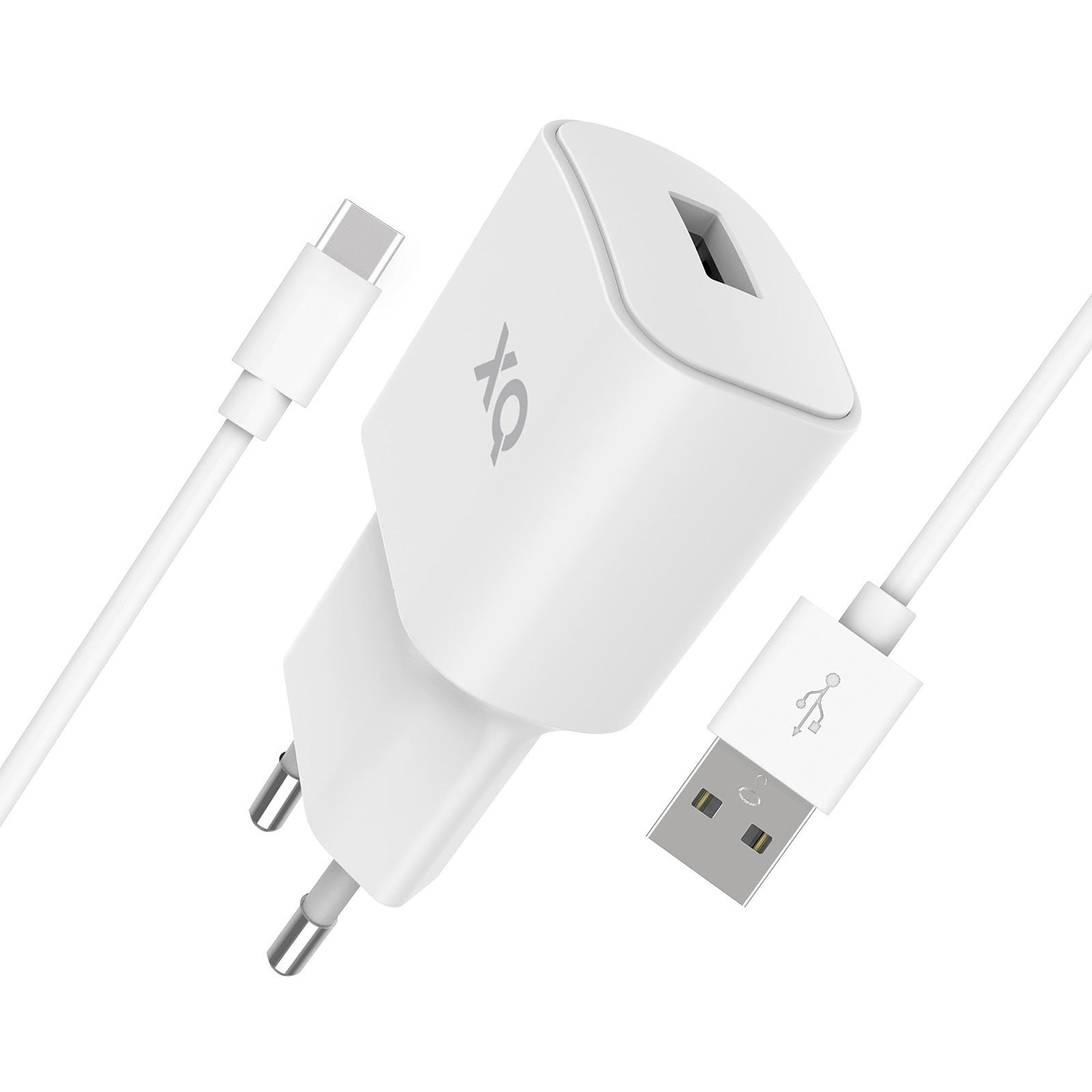 xqisit Travel Charger 2.4 A USB / USB-C Blanc - Chargeur telephone xqisit