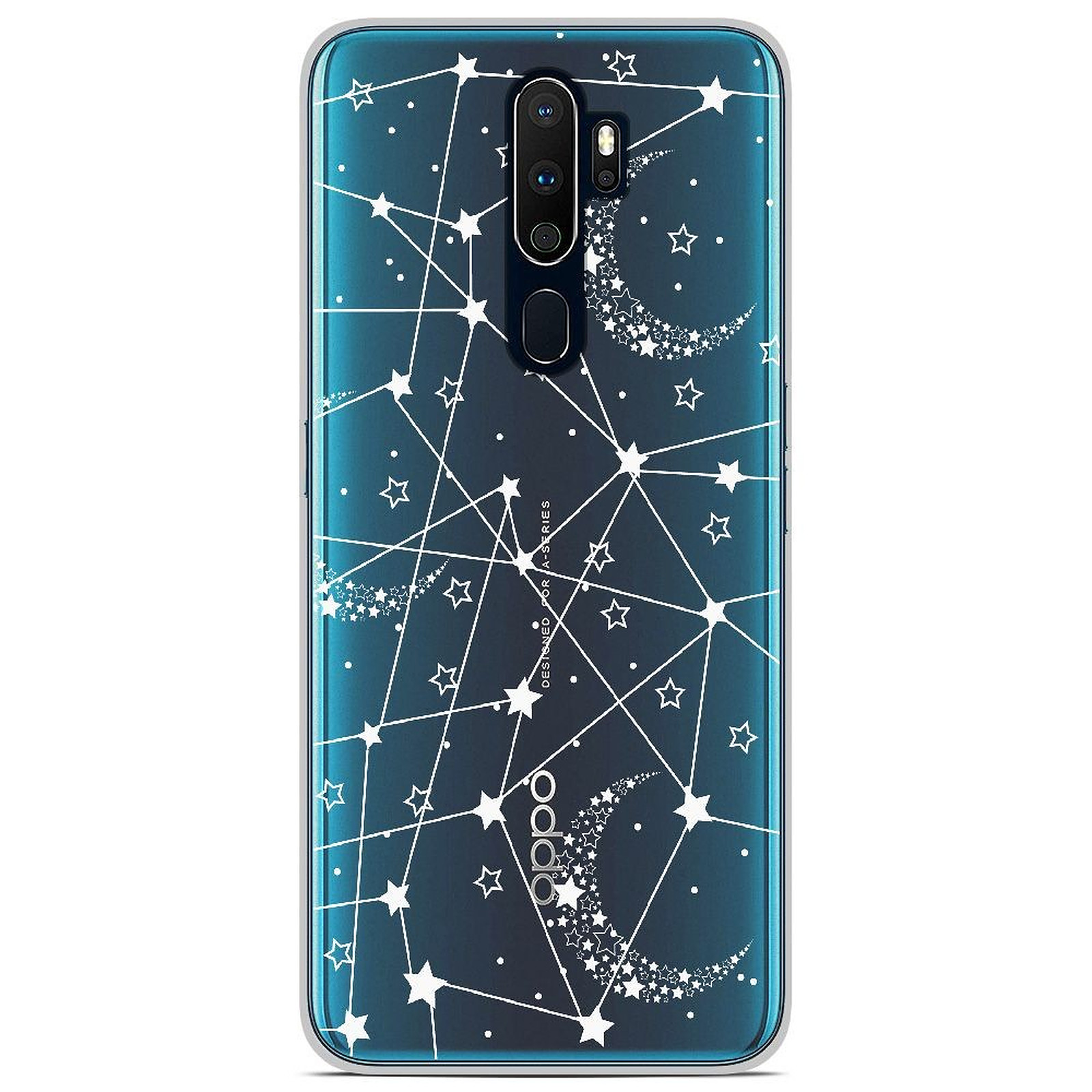 1001 Coques Coque silicone gel Oppo A5 2020 motif Lignes etoilees - Coque telephone 1001Coques