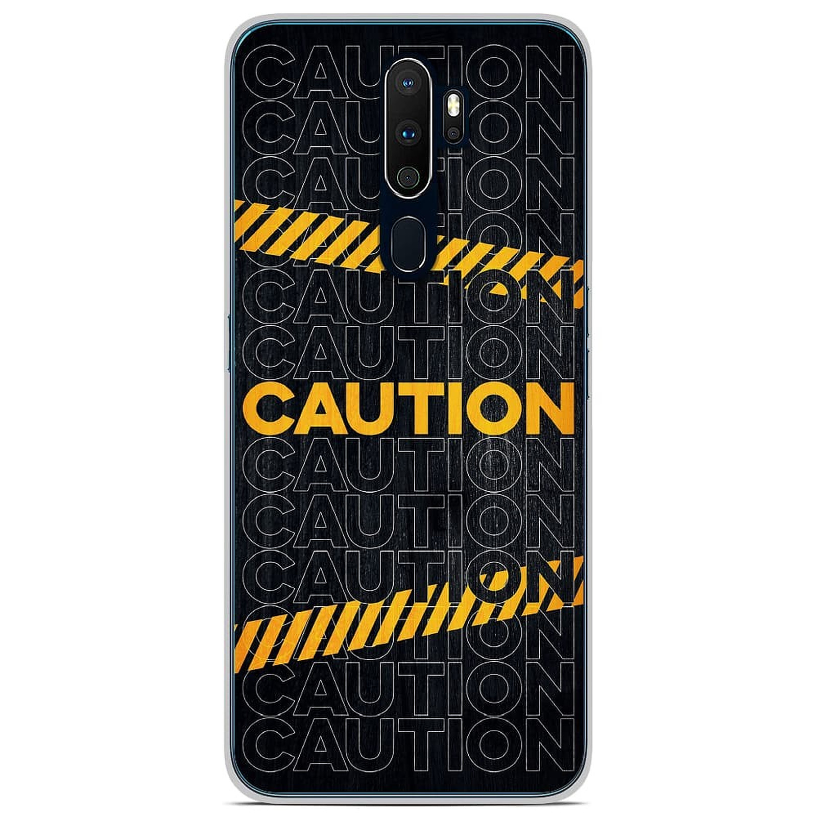 1001 Coques Coque silicone gel Oppo A9 2020 motif Caution - Coque telephone 1001Coques