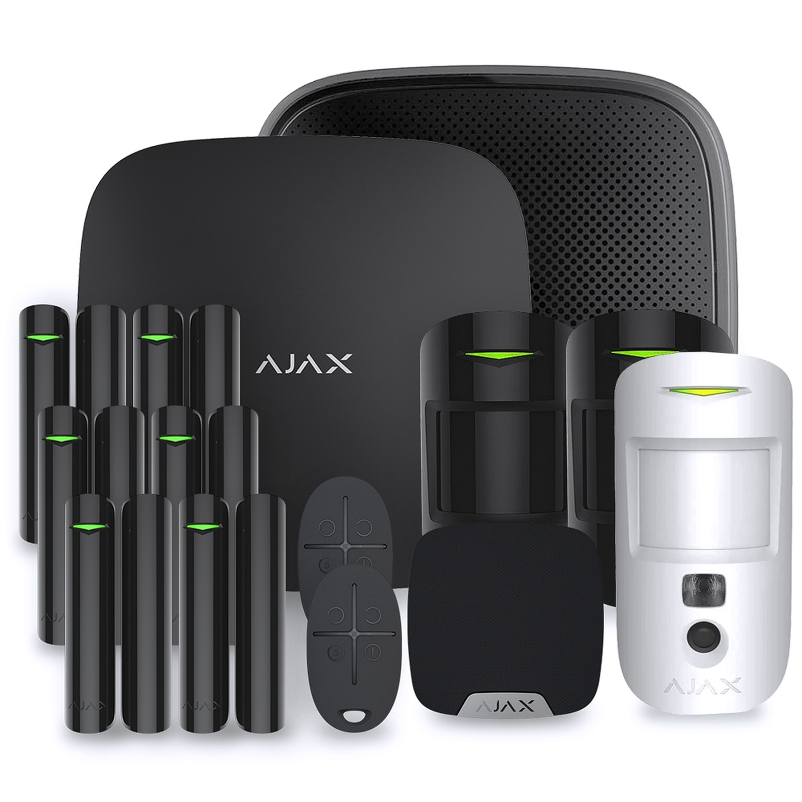 Pack Ajax - Alarme maison Hub 2 Plus Noir - Kit 5 Ajax System. - Kit alarme Ajax Systems