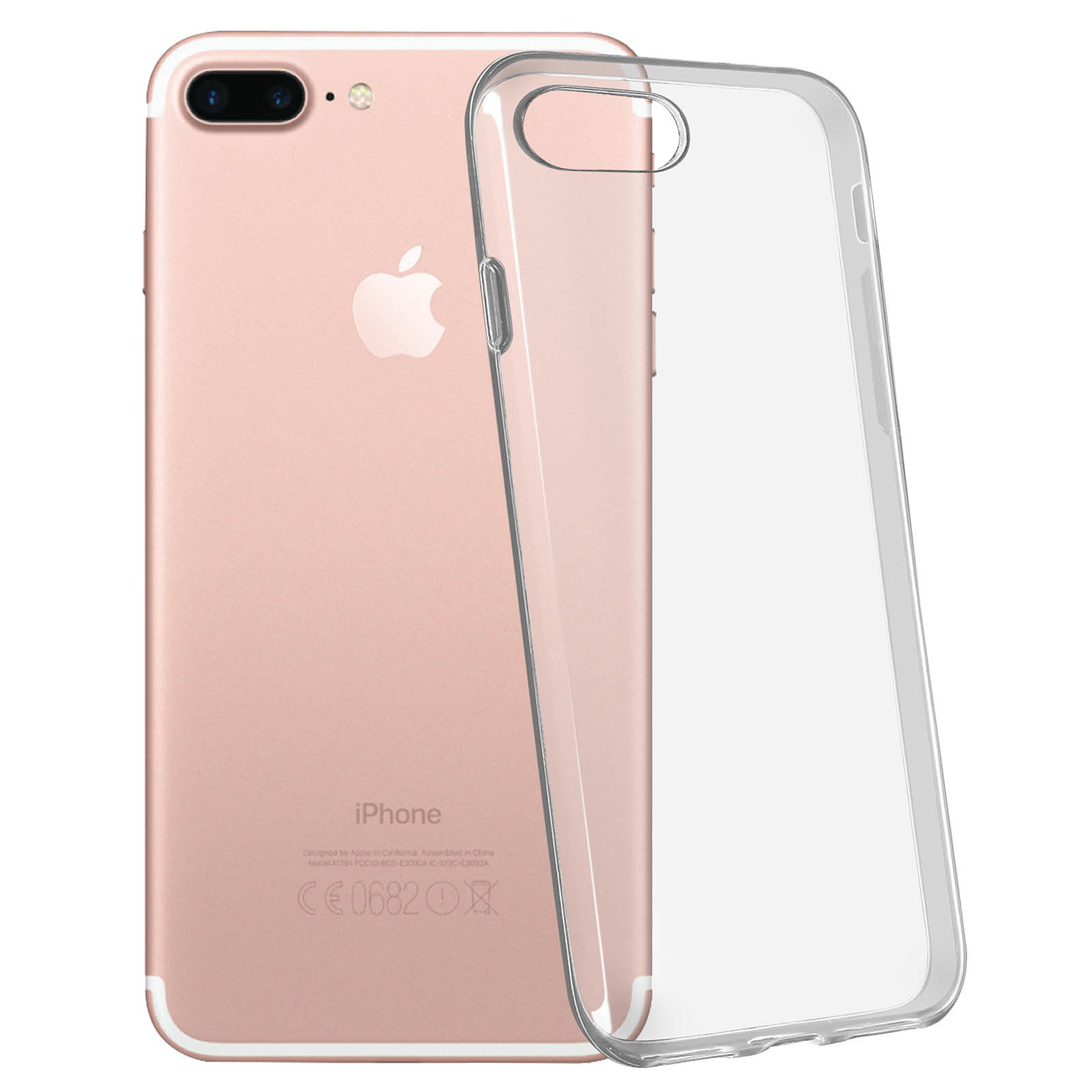 Avizar Coque iPhone 7 Plus / 8 Plus Protection silicone gel ultra-fine transparente - Coque telephone Avizar