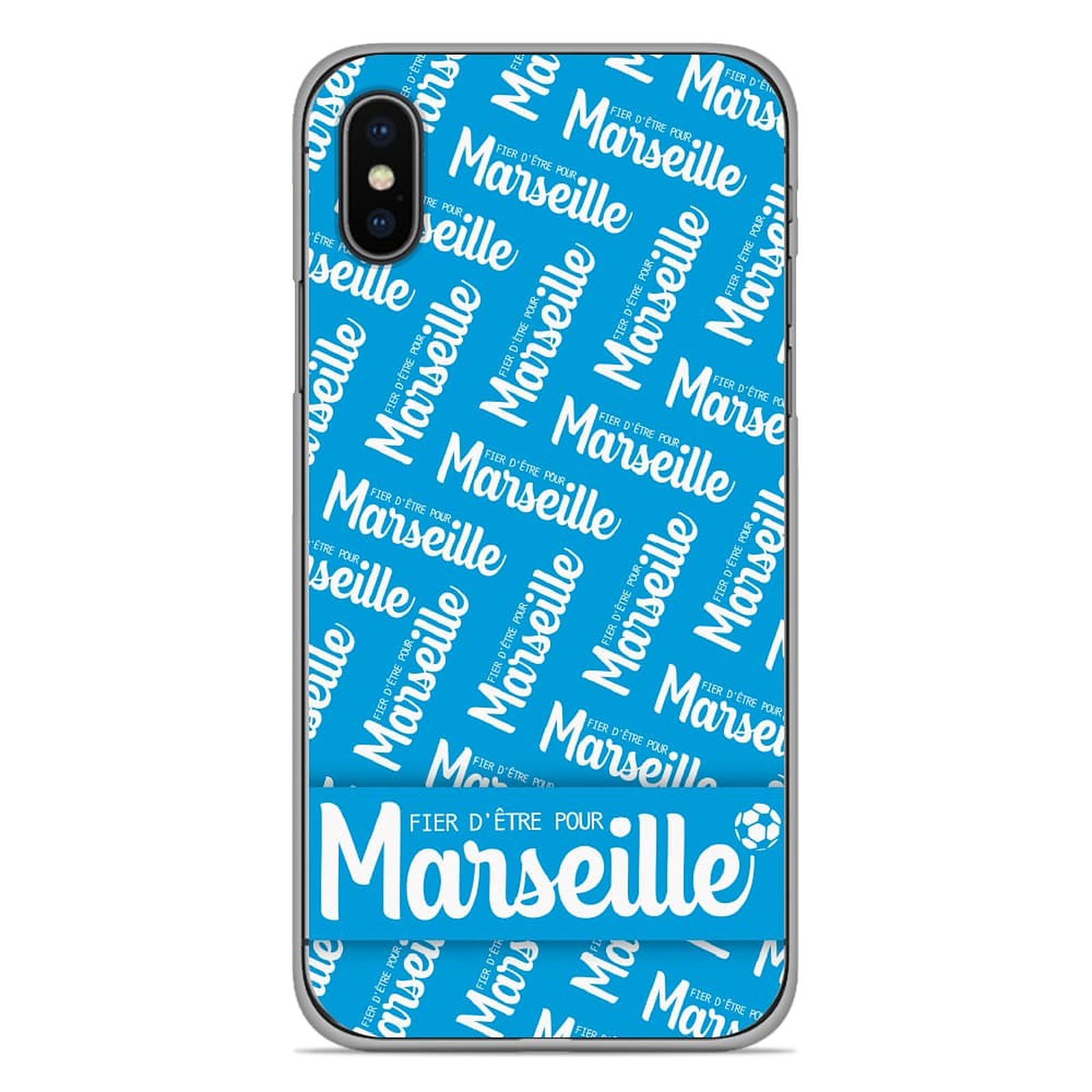 1001 Coques Coque silicone gel Apple iPhone X / XS motif Fier d'etre pour Marseille - Coque telephone 1001Coques
