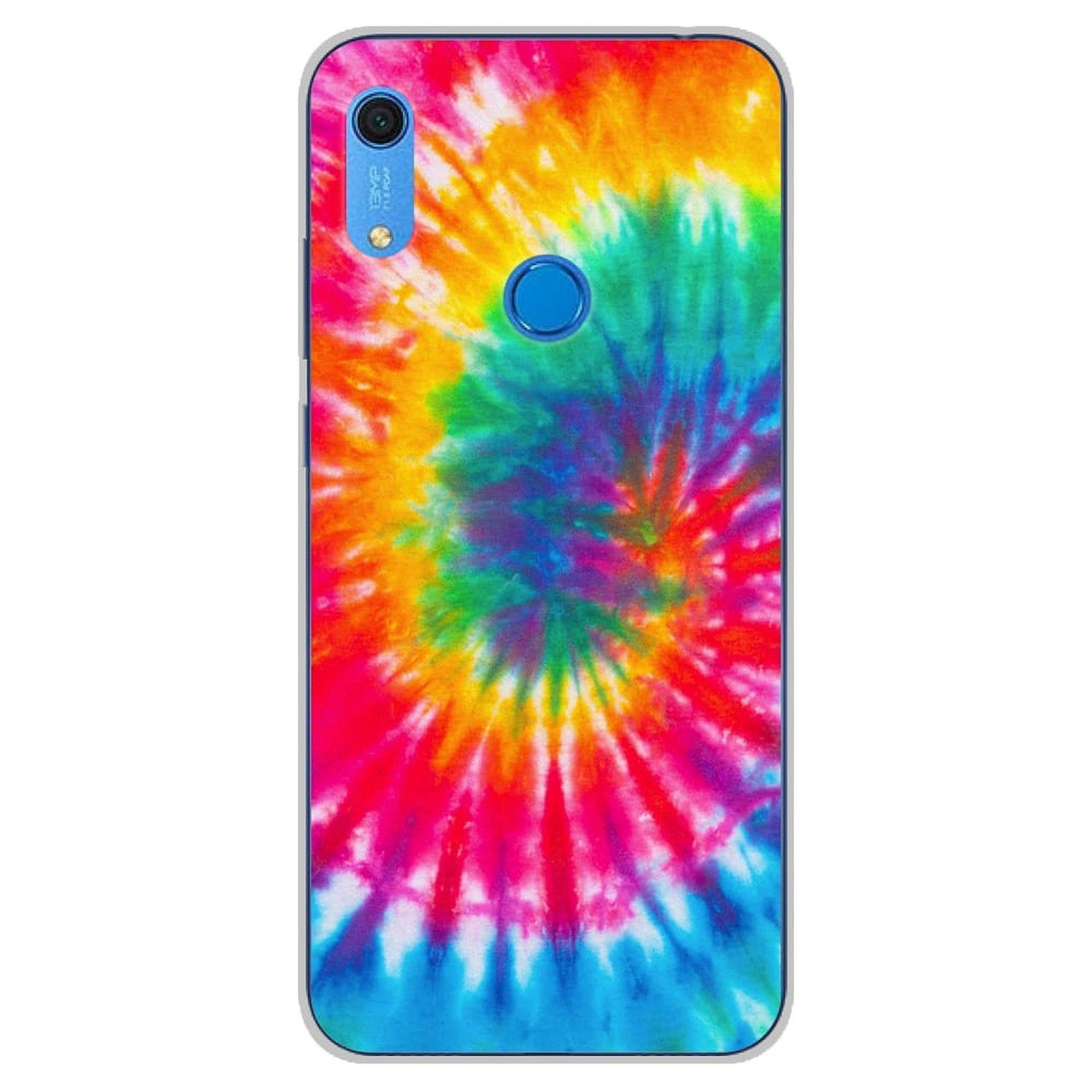 1001 Coques Coque silicone gel Huawei Y6S motif Tie Dye Spirale - Coque telephone 1001Coques