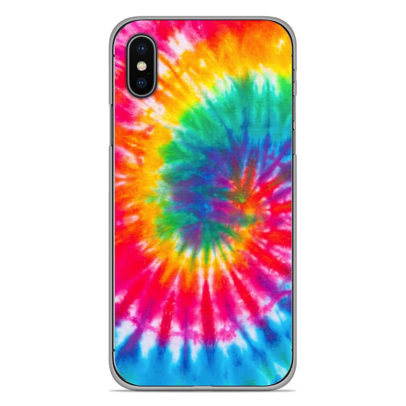 1001 Coques Coque silicone gel Apple iPhone XS Max motif Tie Dye Spirale - Coque telephone 1001Coques