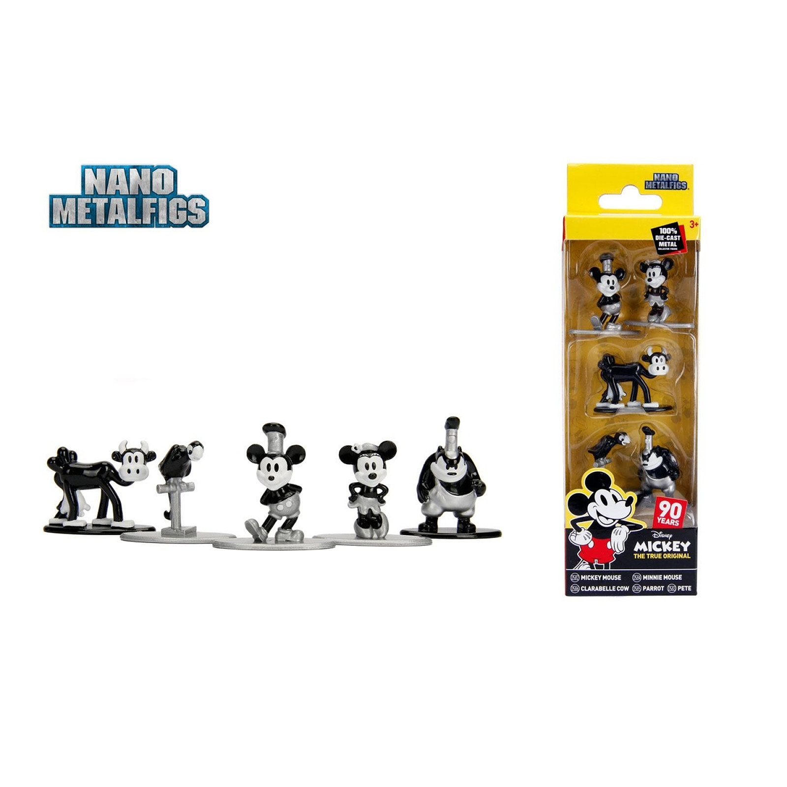 Disney - Pack 5 figurines Diecast Nano Metalfigs Mickey's 90th 4 cm - Figurines Jada Toys