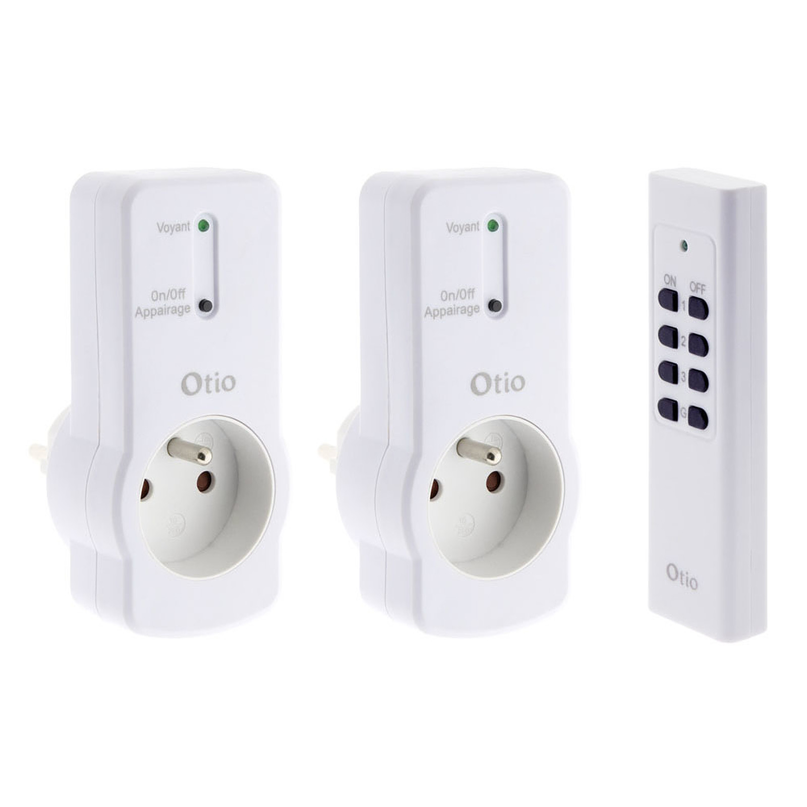 Otio-Lot de 2 prises 16A 2P+T telecommandees avec telecommande - Otio - Prise connectee Otio