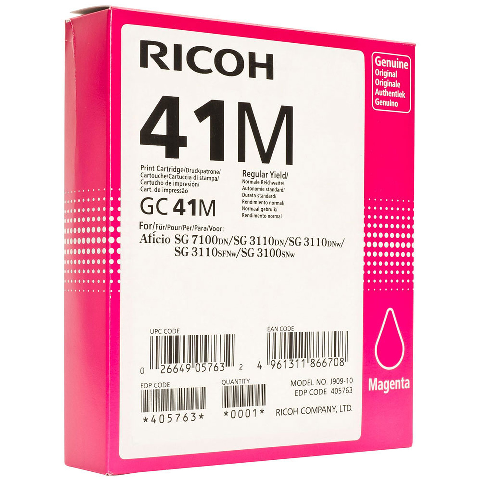 Ricoh GC41M Magenta - 405763 - Cartouche imprimante Ricoh