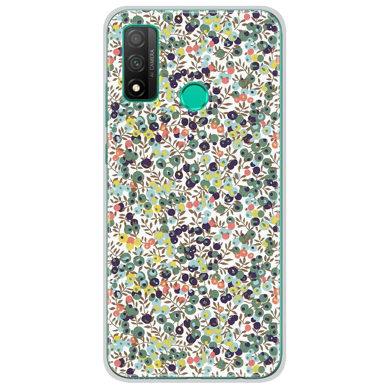 1001 Coques Coque silicone gel Huawei P Smart 2020 motif Liberty Wiltshire Vert - Coque telephone 1001Coques