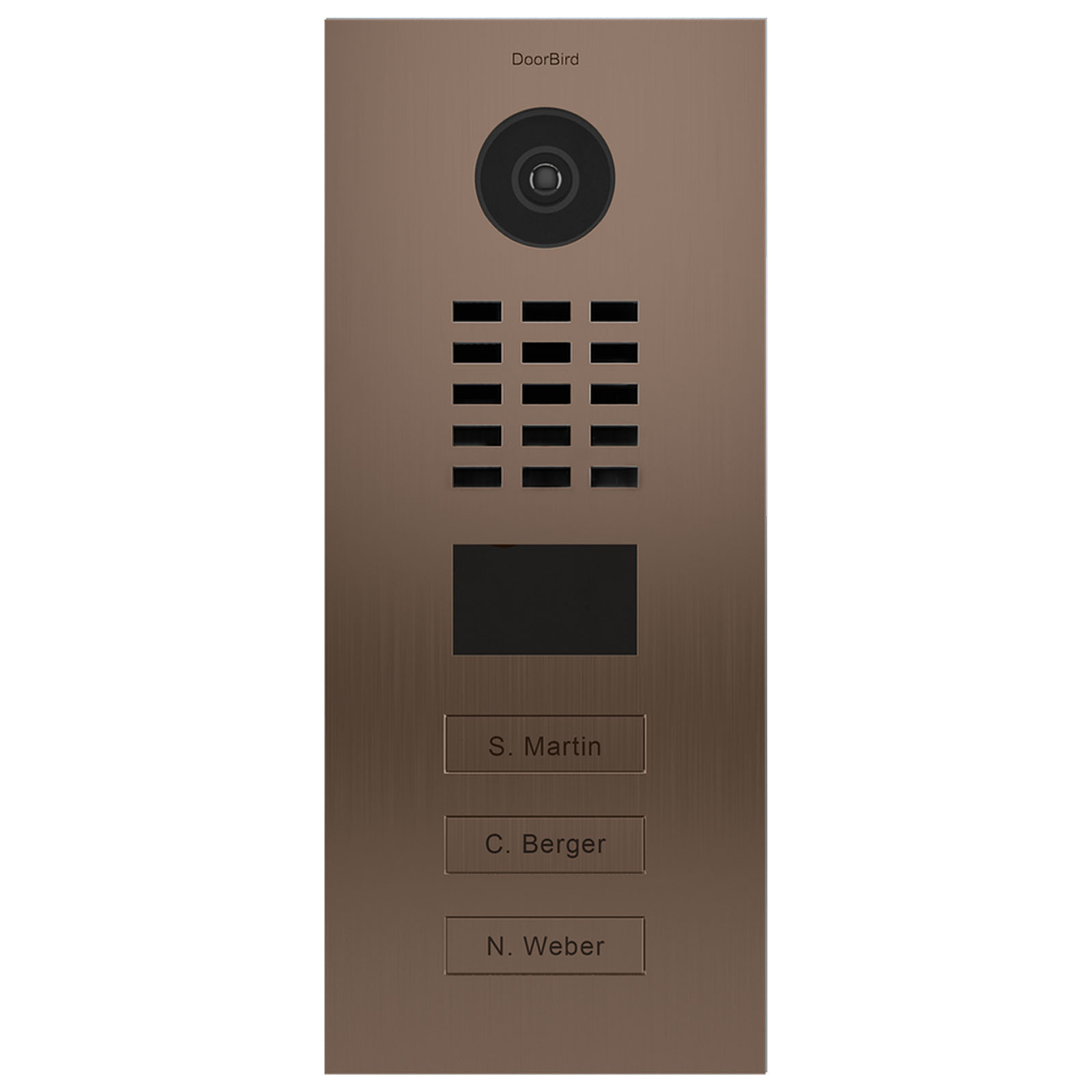 Doorbird Portier video IP 3 boutons D2103BV Bronze - Interphone connecte DoorBird