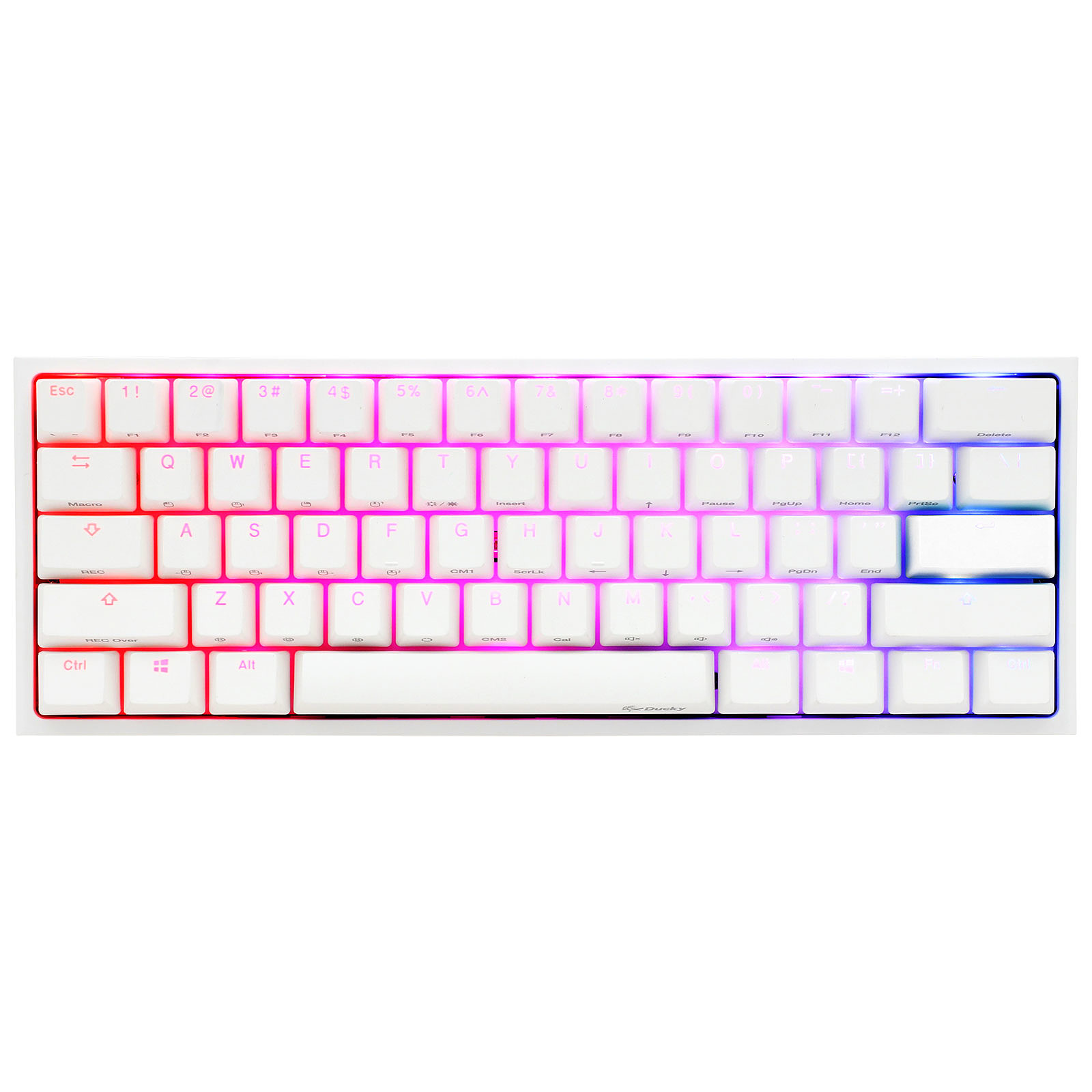 Ducky Channel One 2 Mini RGB Blanc (Cherry MX RGB Silent Red) - Clavier PC Ducky Channel
