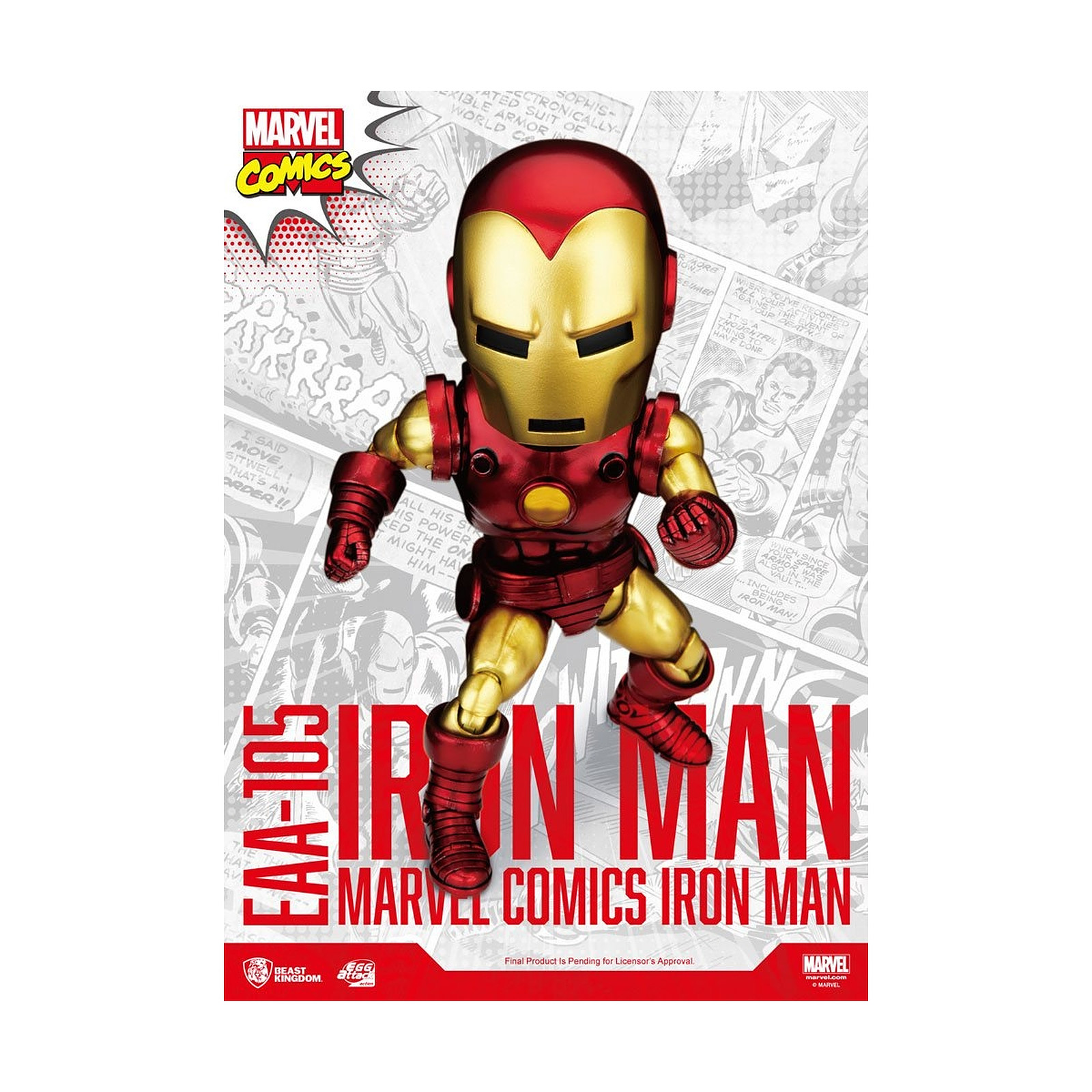 Marvel - Figurine Egg Attack Iron Man Classic Version 16 cm - Figurines Beast Kingdom Toys