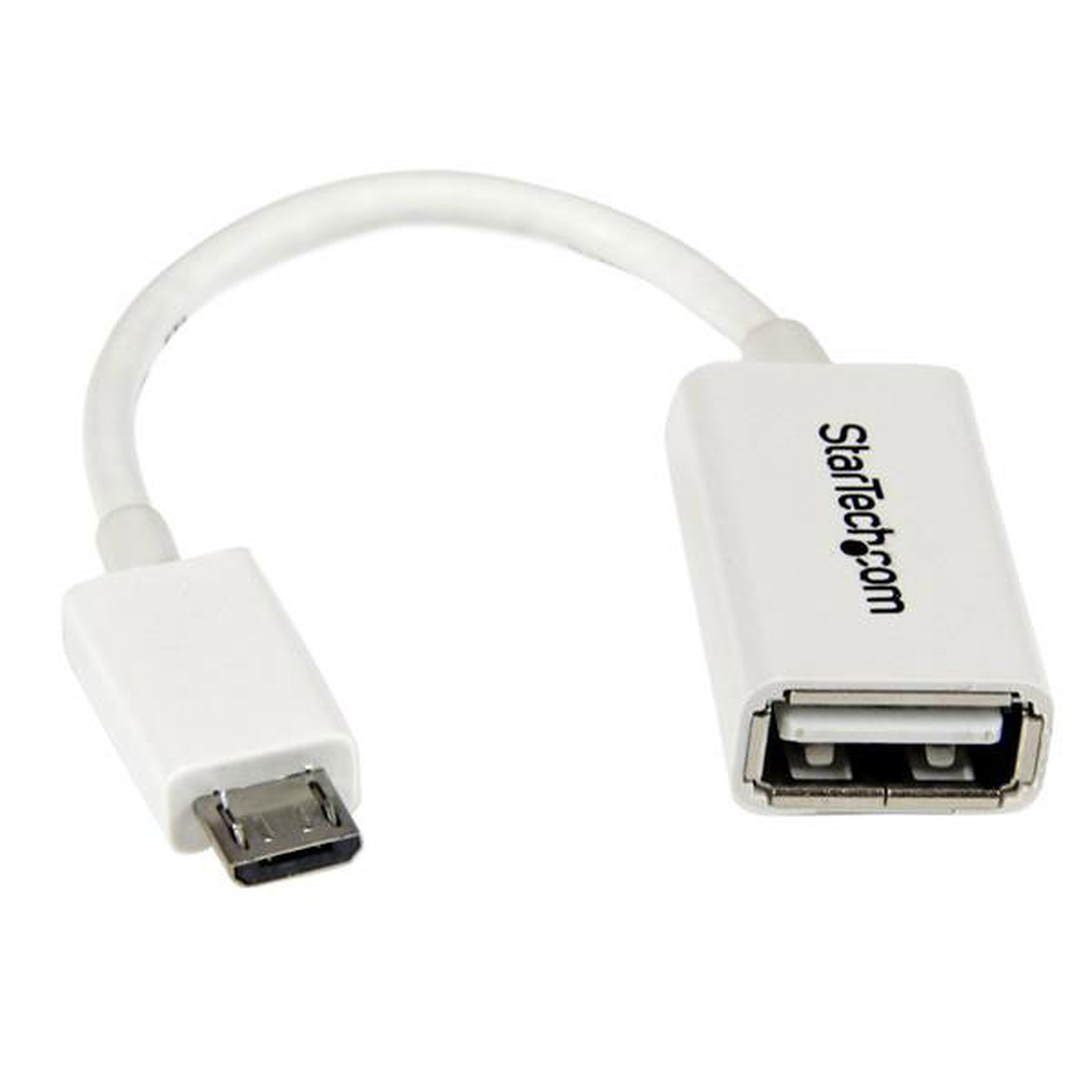 Startech.com Adaptateur micro USB B male / USB 2.0 Host OTG femelle - Blanc - USB StarTech.com
