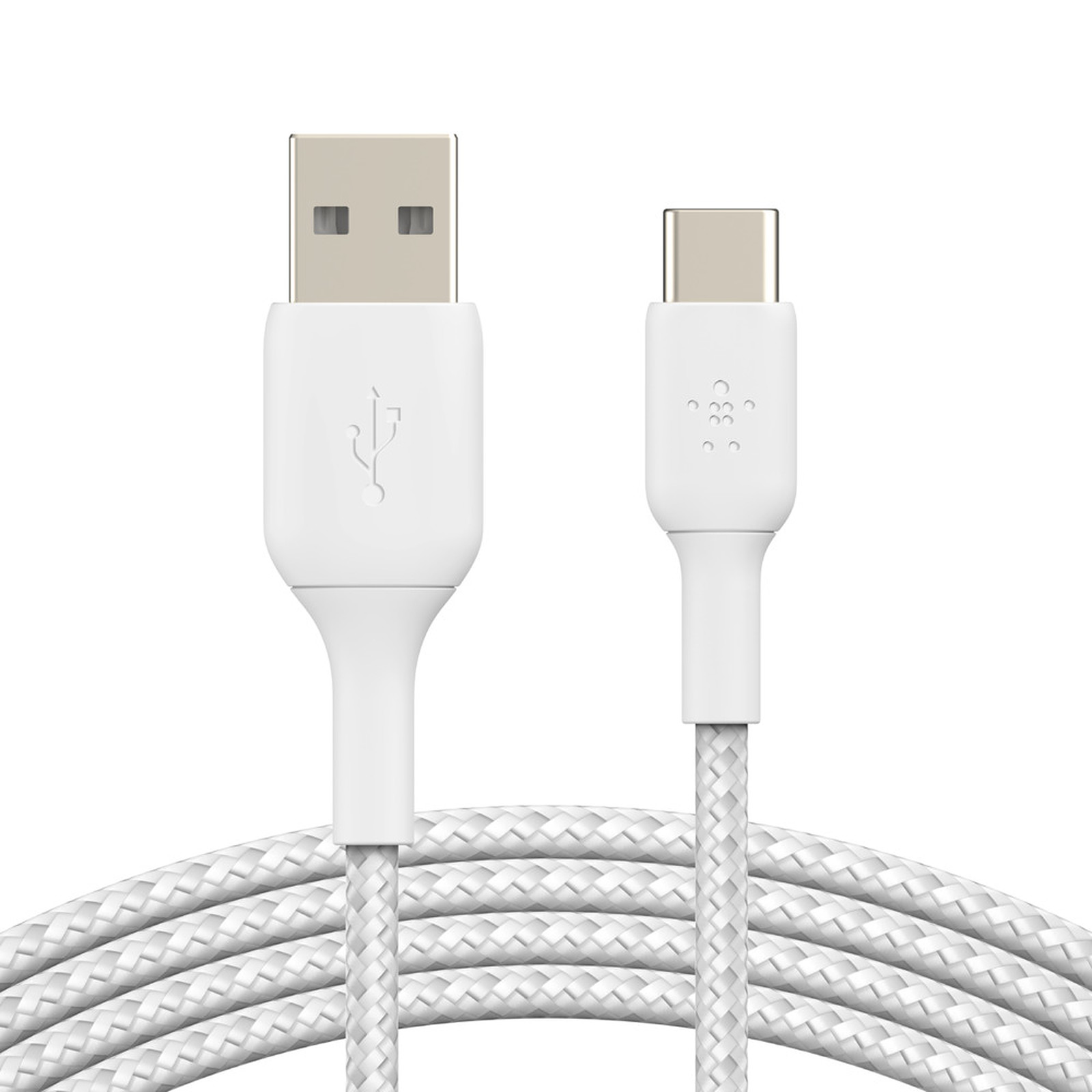 Belkin Cable USB-A vers USB-C renforce (blanc) - 2 m - Cable & Adaptateur Belkin